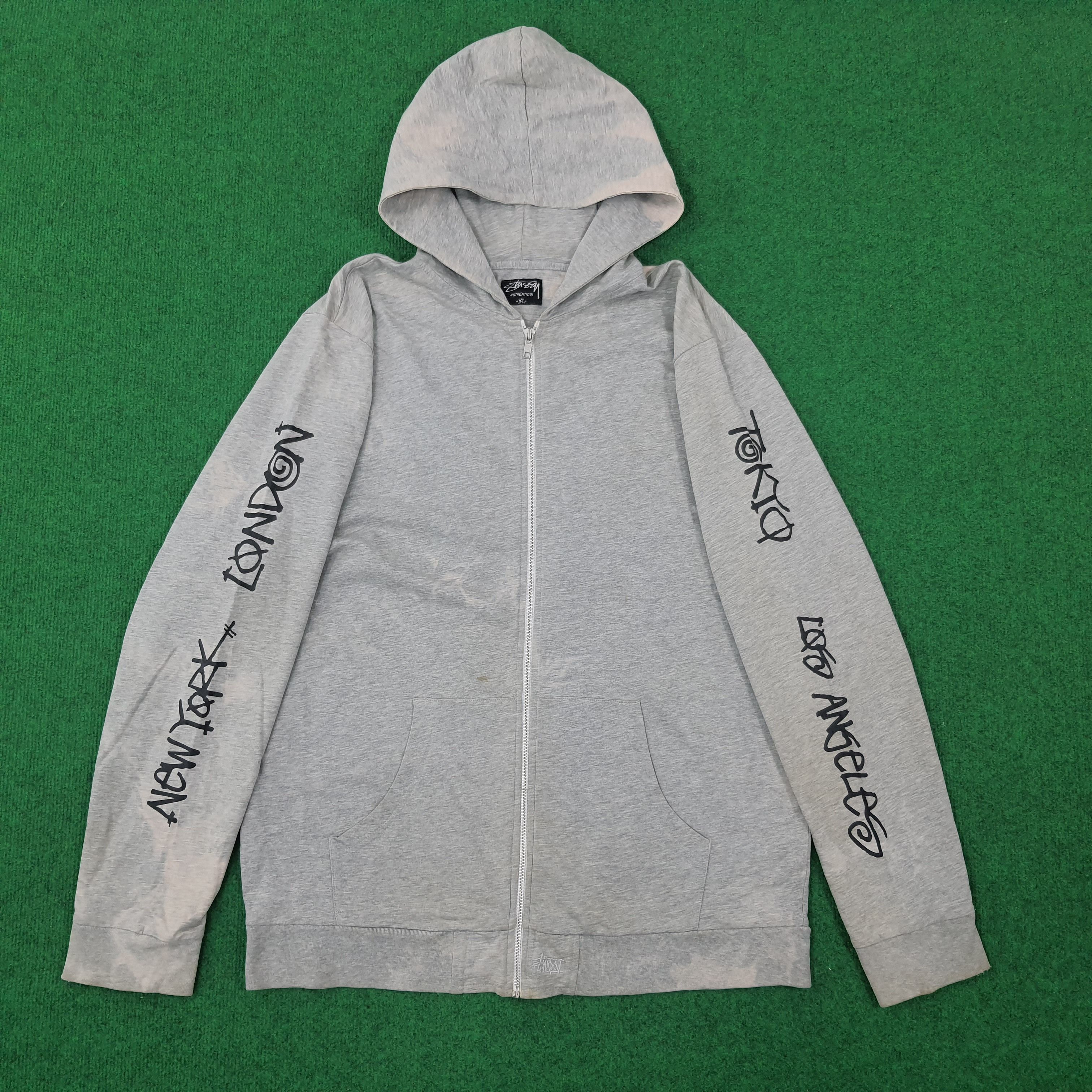 Stussy × Vintage Vintage Stussy Authentic Signature Logo Zipper Hoodie Size US M / EU 48-50 / 2 - 3 Thumbnail