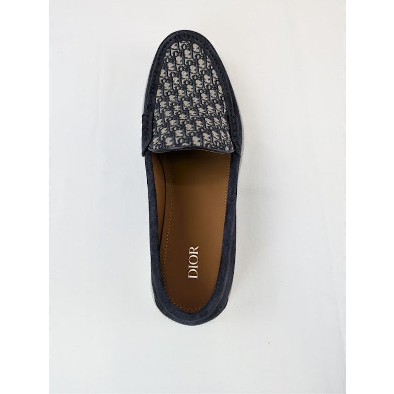 Dior o1rshd1 Granville Clean Smooth Loafer Boots in Blue / Beige Size US 10 / EU 43 - 17 Thumbnail