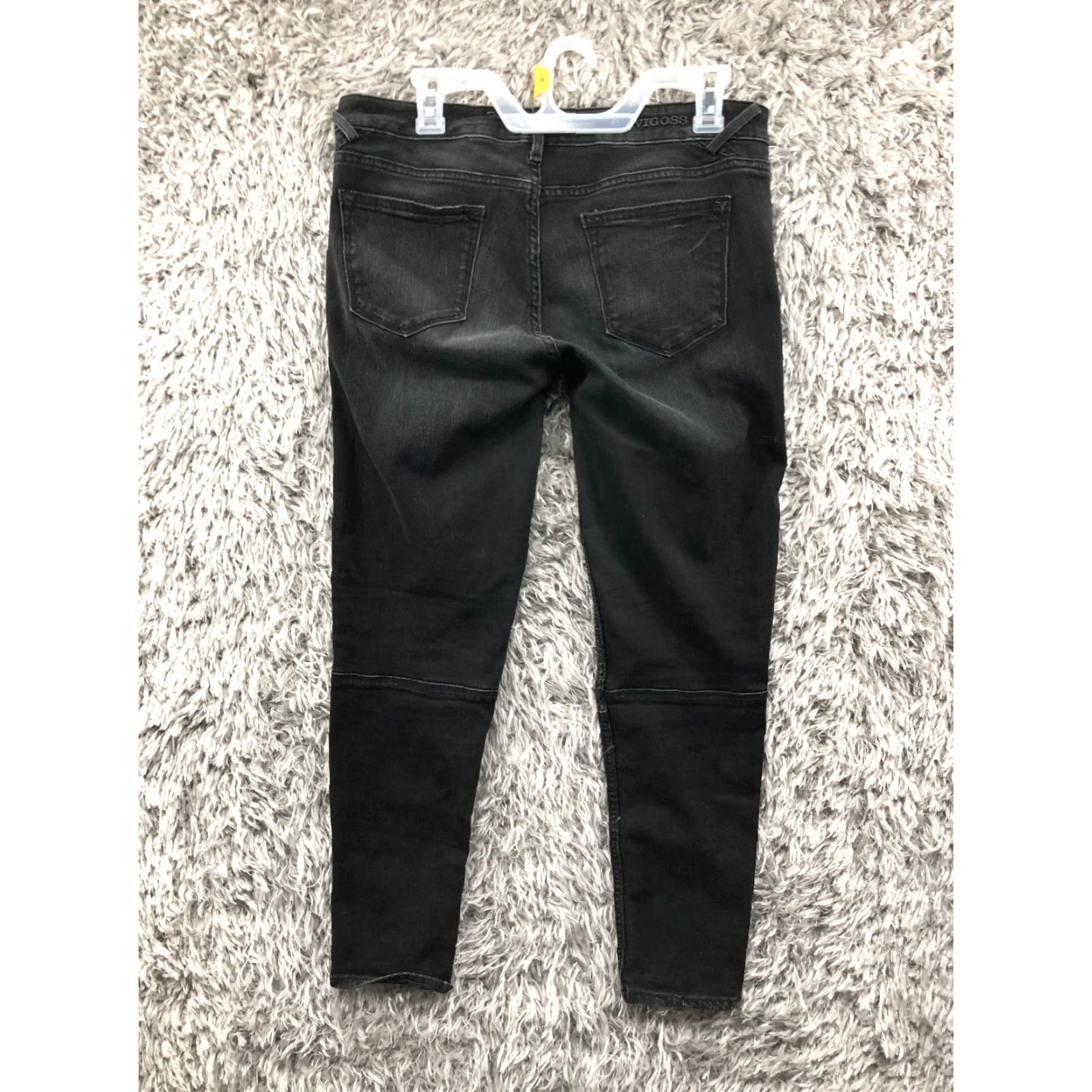 Vintage VIGOSS Jeans Skinny Biker Mens 30x28 Dark Black Denim Mid Rise 5-Pocket Style Comfort Pockets Mens Biker Theme 90s? Size US 30 / EU 46 - 7 Thumbnail
