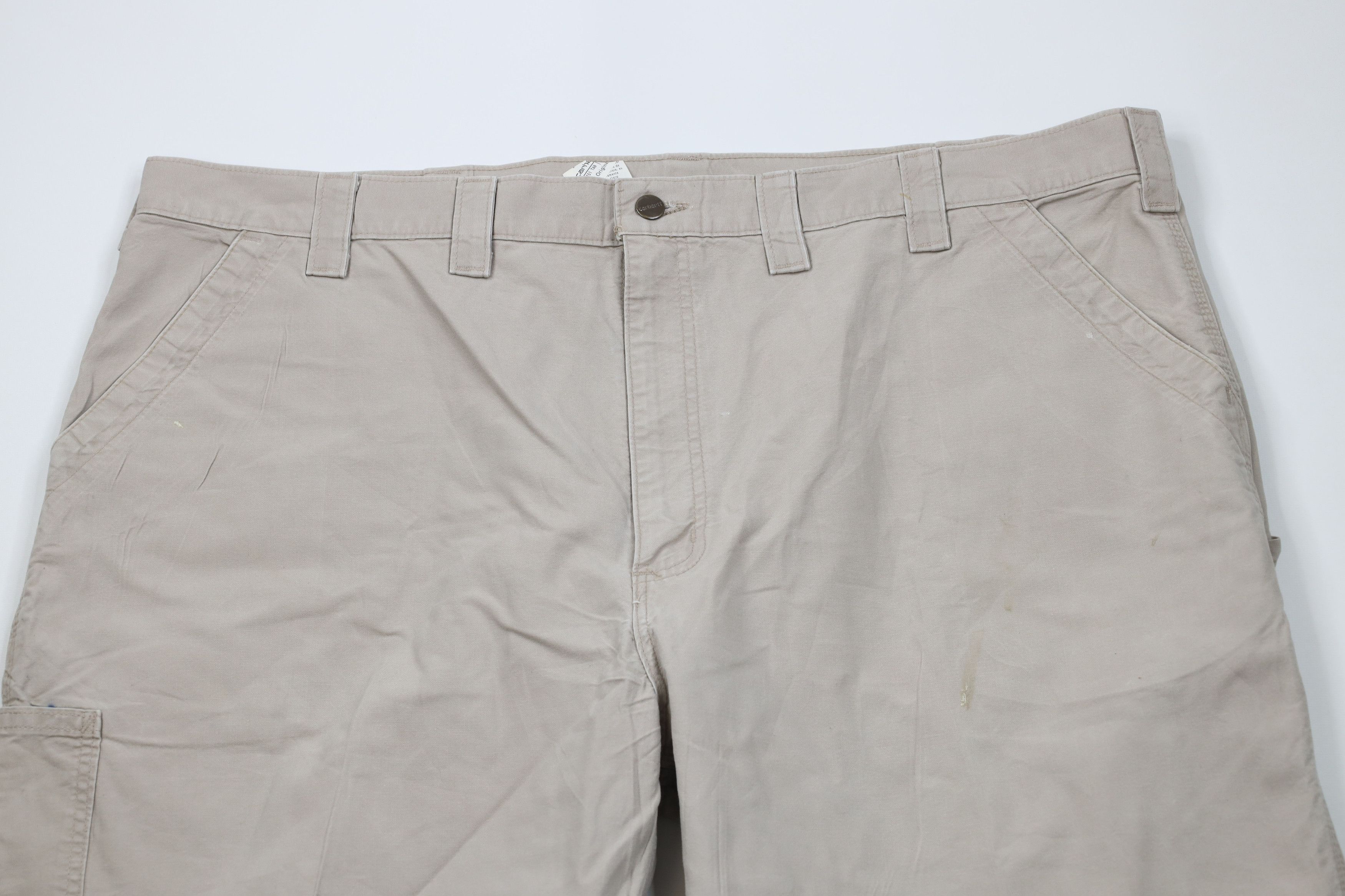 Carhartt × Vintage Vintage Y2K Carhartt Original Fit Wide Leg Pants Beige Tan Size US 44 / EU 60 - 2 Thumbnail