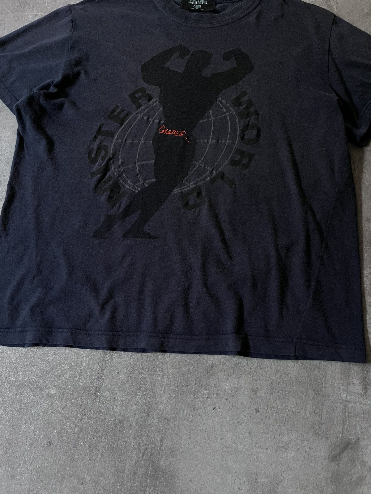 Jean Paul Gaultier Jean Paul Gaultier S/S 1992 Mister World navy T-shirt Size US M / EU 48-50 / 2 - 5 Thumbnail