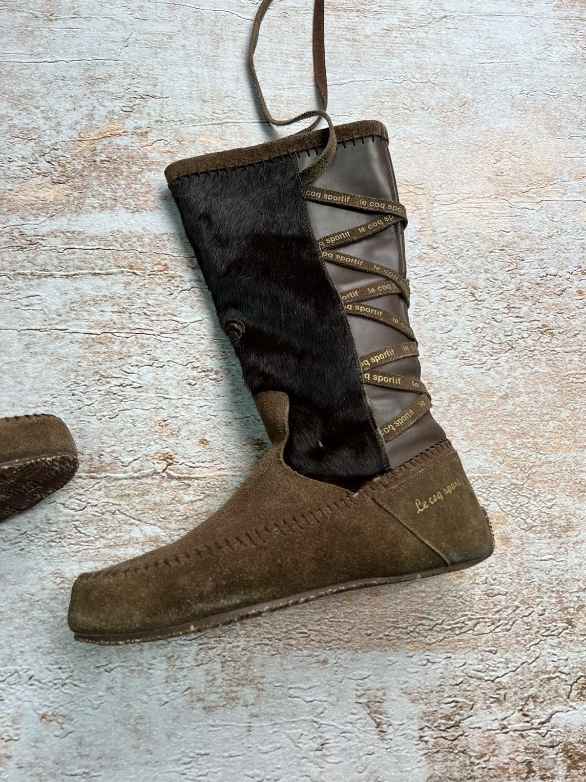 Le Coq Sportif × Le Grande Bleu (L.G.B.) × Vintage Le Coq Sportif vintage suede fur boots Size US 6 / IT 36 - 3 Thumbnail