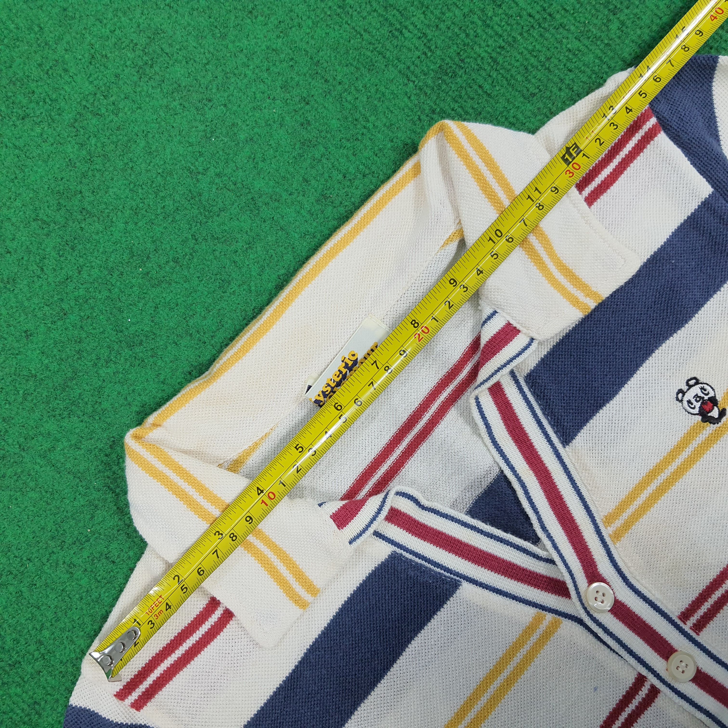 Hysteric Glamour × Japanese Brand × Vintage Vintage Hysteric Glamour Japanese Brand Striped Polo Shirt Size XS / US 0-2 / IT 36-38 - 9 Thumbnail