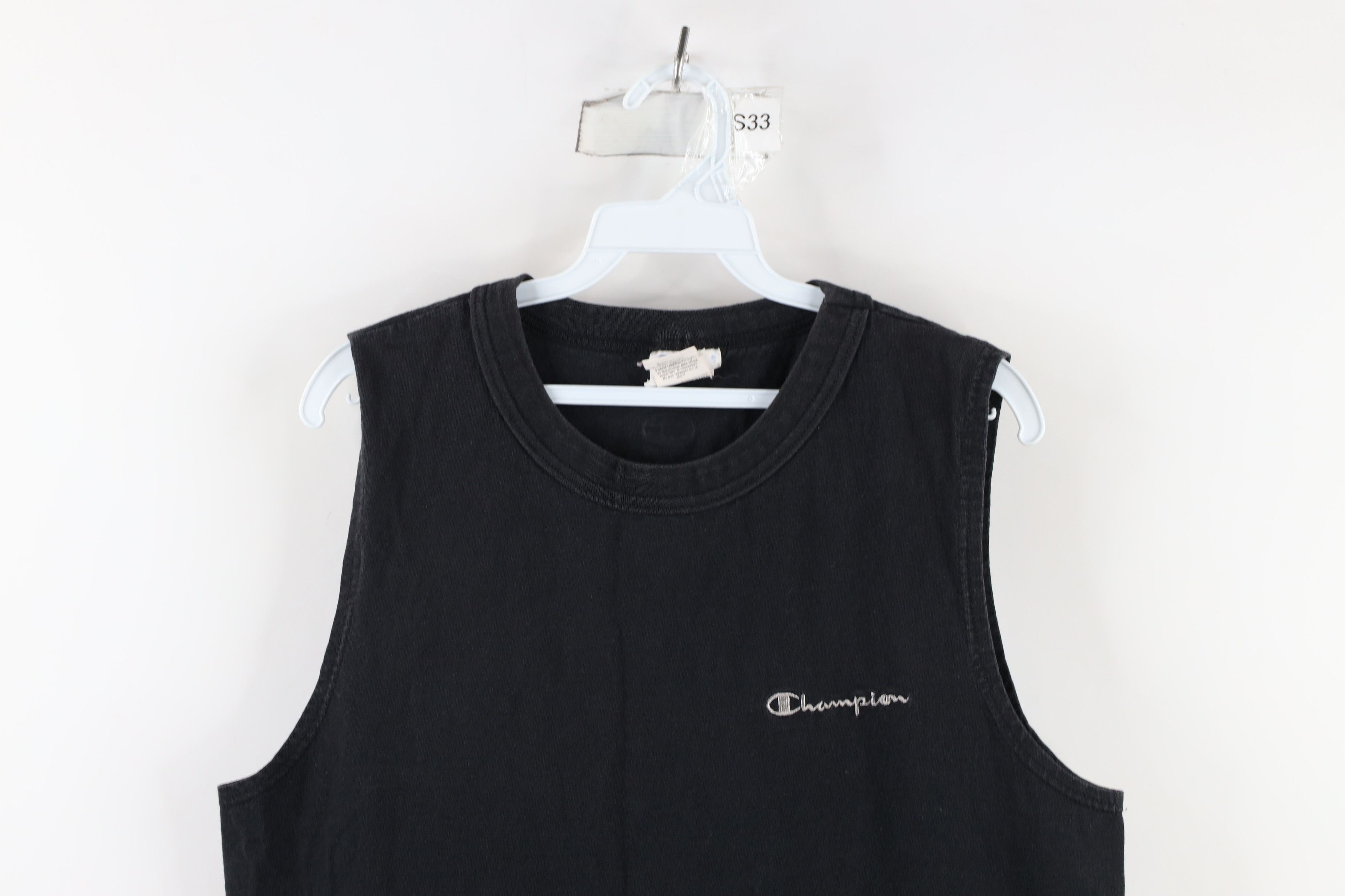 Champion × Vintage Vintage 90s Champion Spell Out Sleeveless Muscle T-Shirt Size US M / EU 48-50 / 2 - 2 Thumbnail