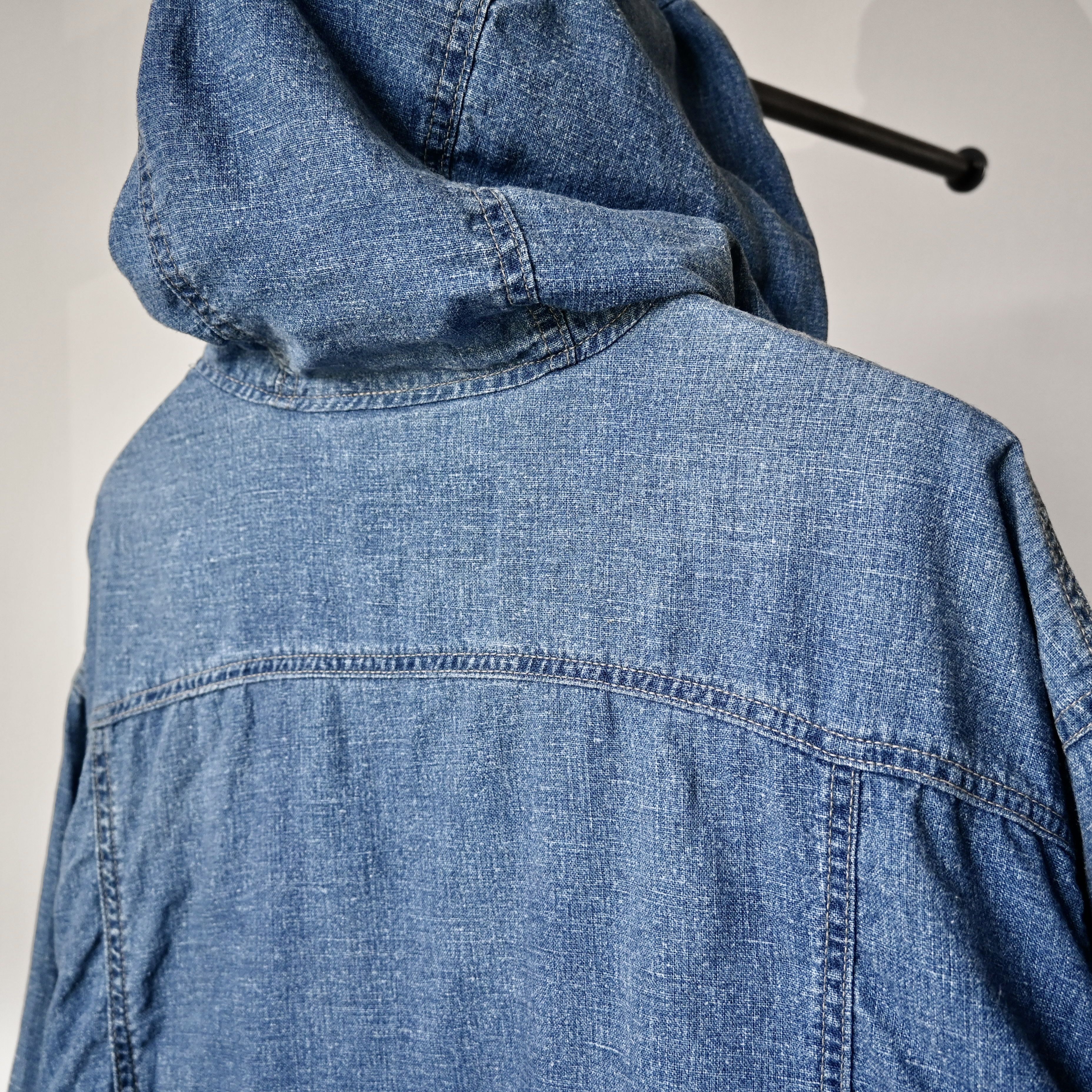 Blue Blue Japan RARE, Vintage 1980s BLUE BLUE indigo slub shell parka Size US L / EU 52-54 / 3 - 4 Thumbnail