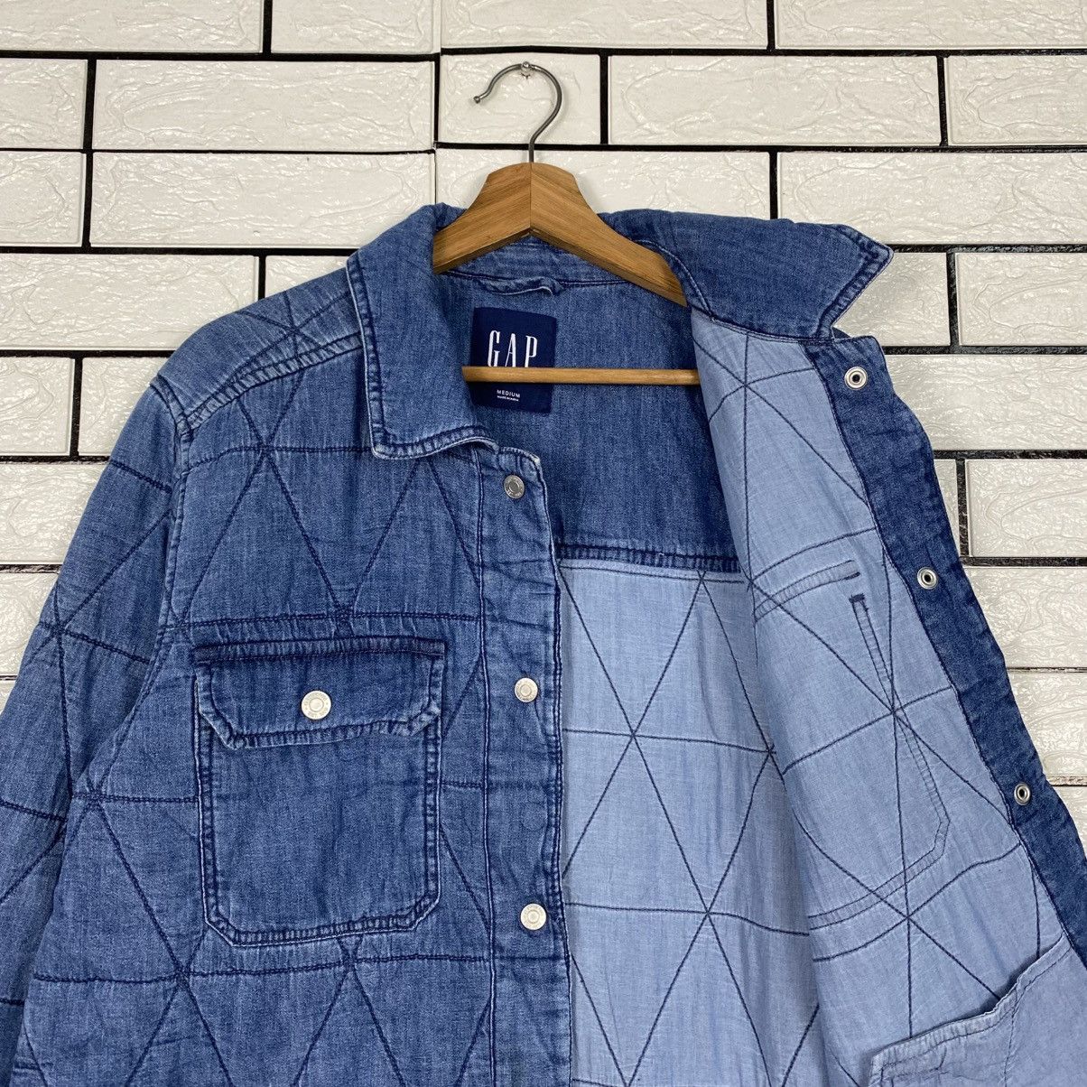 Japanese Brand Vintage Shirt Denim Jacket Gap Size US M / EU 48-50 / 2 - 13 Thumbnail