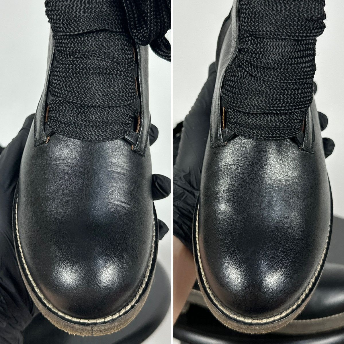 Chloe Chloe Harper Black Leather Combat Lace Up Ankle Boots Size US 6 / IT 36 - 21 Thumbnail