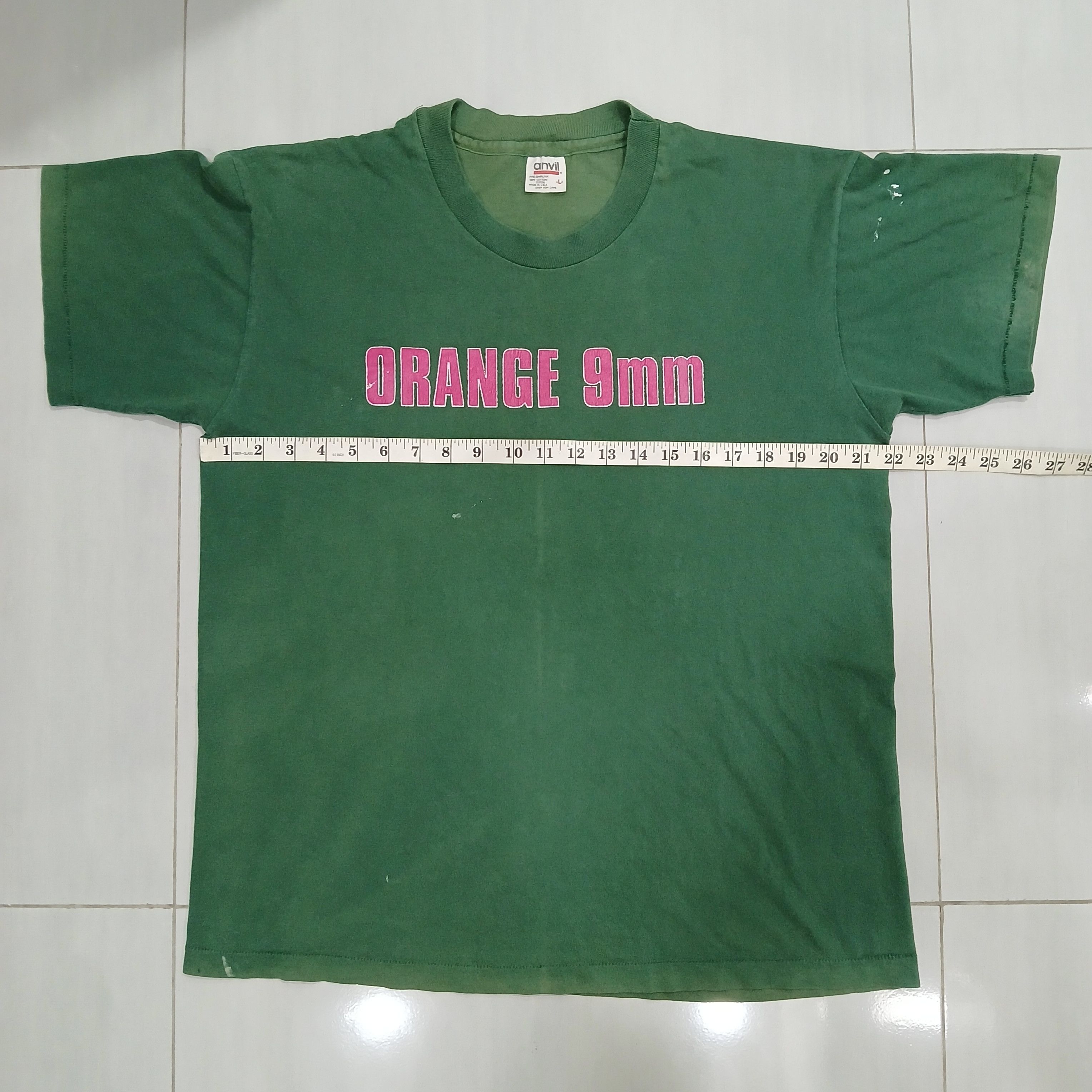Band Tees ORANGE 9mm Post Hardcore Band Vintage Tee 90's *Rare Size US L / EU 52-54 / 3 - 13 Thumbnail