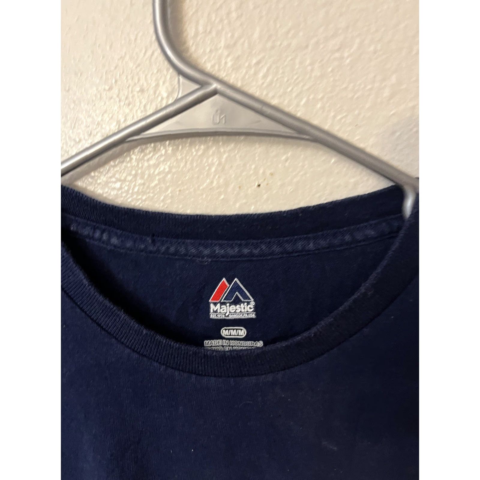 Vintage Majestic New York Yankees Mens Mark Teixeira Shirt M Blue Short Sleeve T-Shirt Size US M / EU 48-50 / 2 - 2 Thumbnail