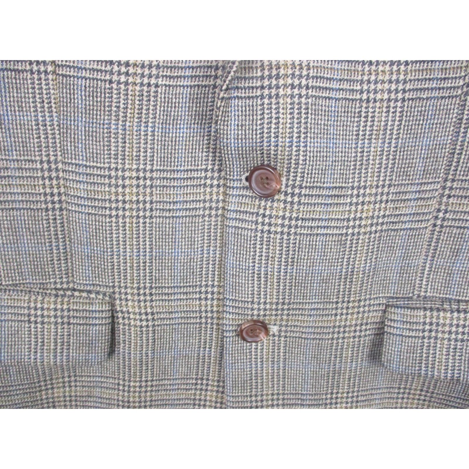 Ralph Lauren Lauren Ralph Lauren Blazer Mens 40R Brown Plaid Tweed Wool Sport Coat Jacket Size 40R - 2 Thumbnail