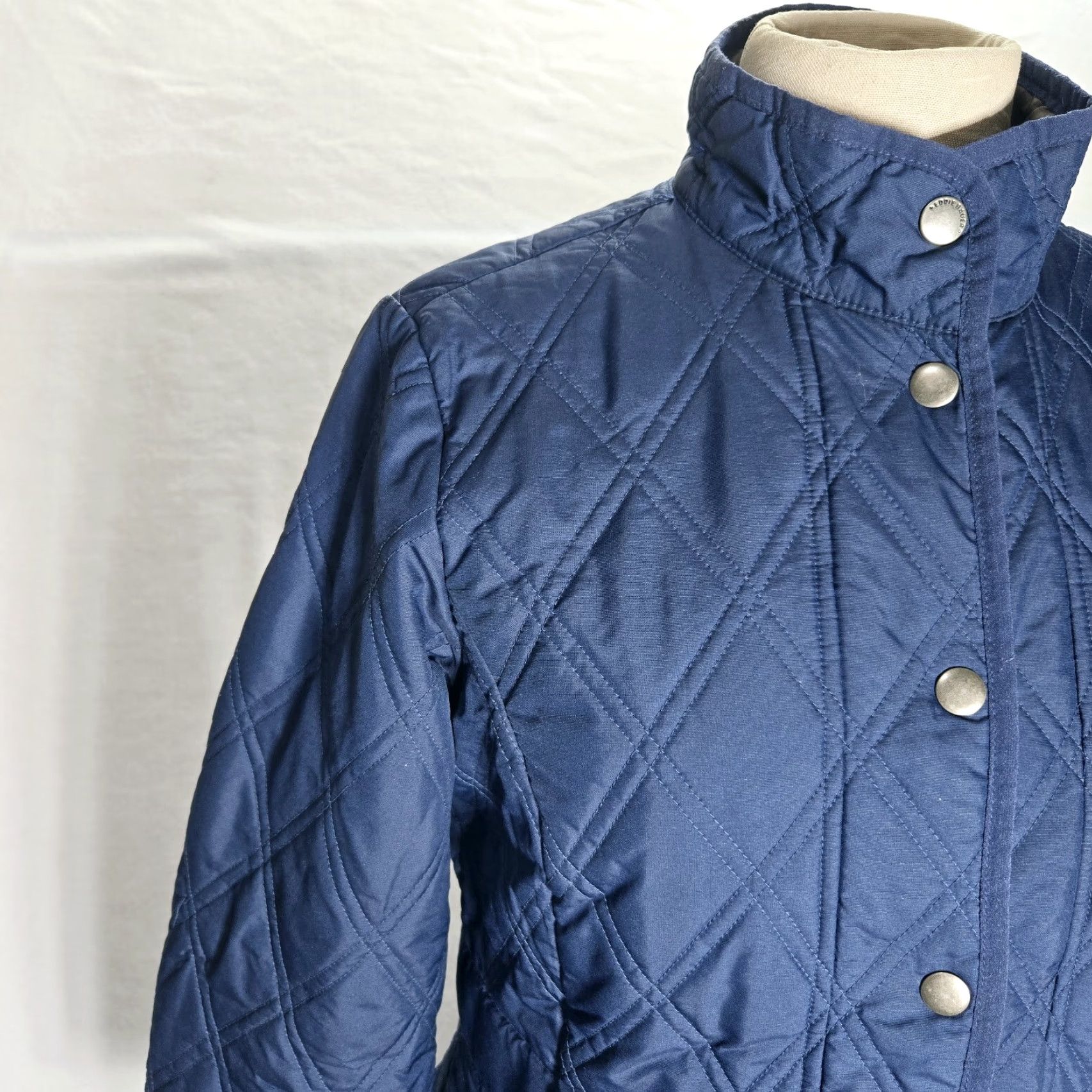 Eddie Bauer Eddie Bauer Womens PXS Quilted Jacket Blue Snap Button Pockets Lightweight Size XS / US 0-2 / IT 36-38 - 3 Thumbnail