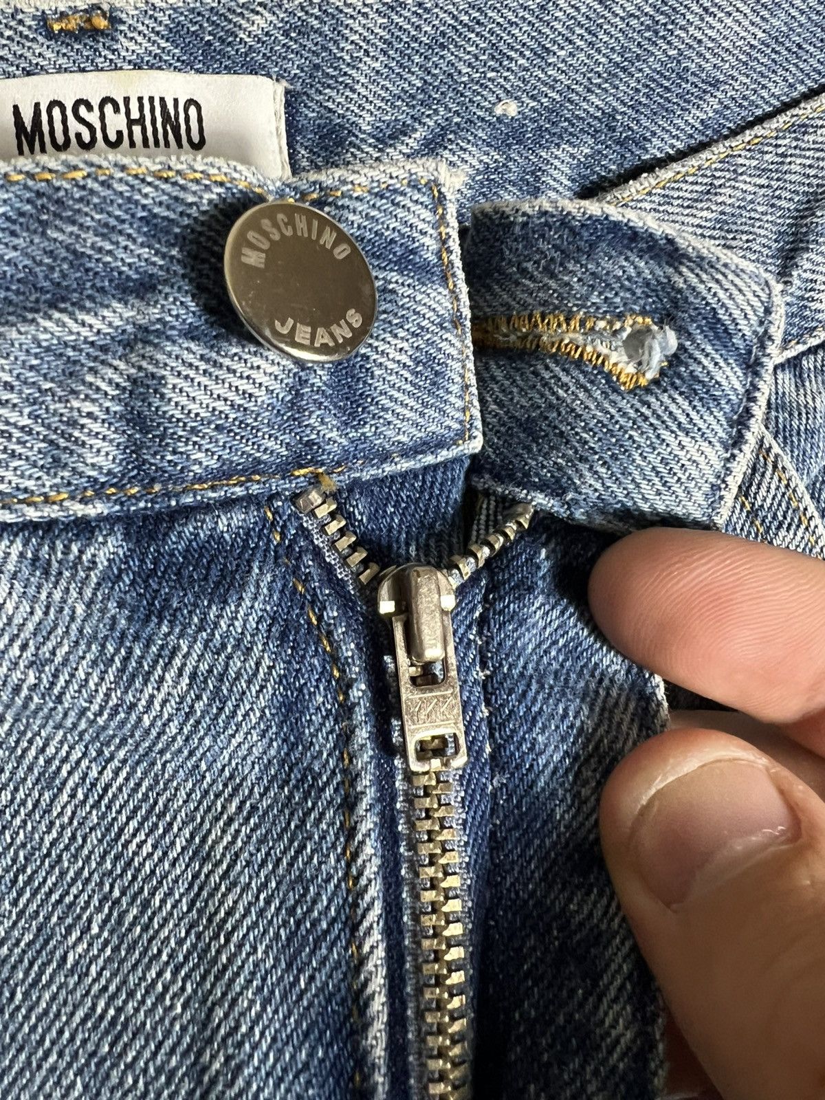 Moschino 🇮🇹90’s Vintage Moschino Metal Peace Relaxed Mom Jeans Size 29 Size 29" - 11 Thumbnail
