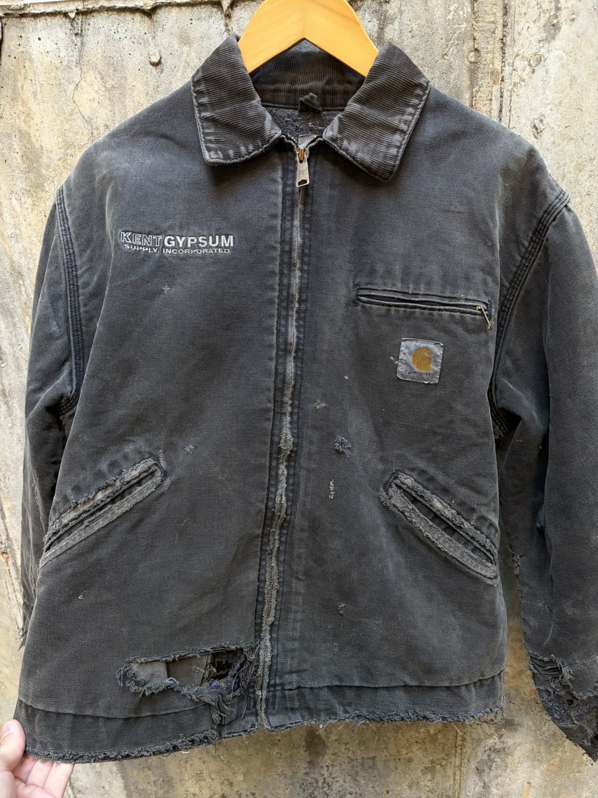 Carhartt Vintage Thrashed 1of1 Carhartt Detroit Jacket Erd Grunge Size US L / EU 52-54 / 3 - 3 Thumbnail