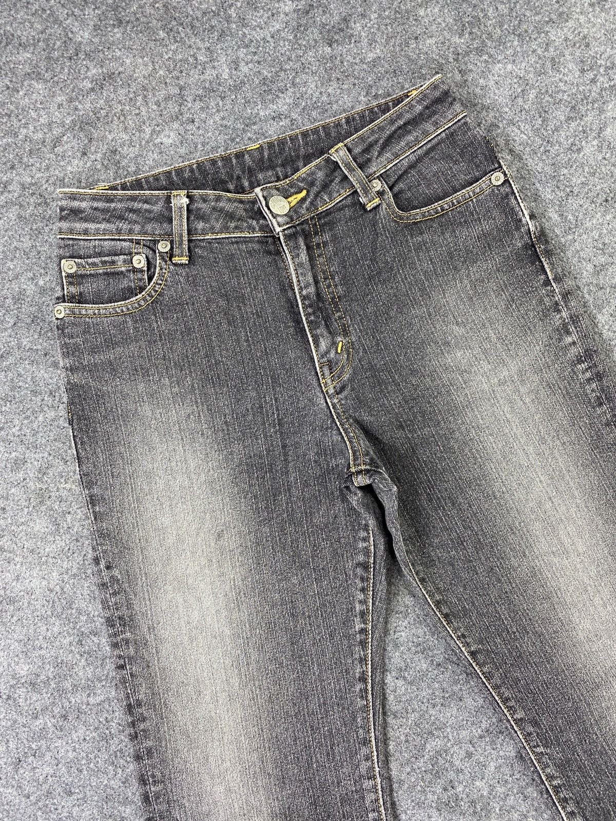 Japanese Brand Georgia Love Grey Wash Flare Jeans - J1003 Size 26" / US 2 / IT 38 - 3 Thumbnail