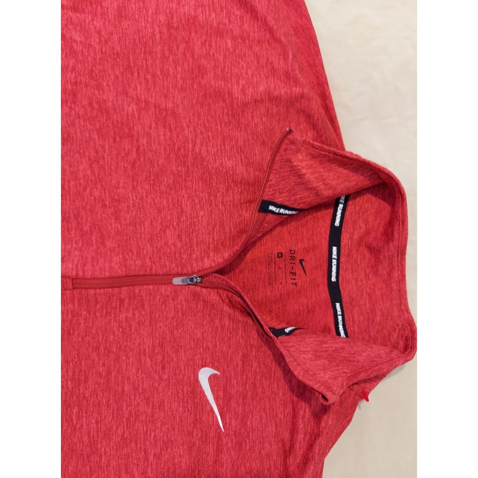 Nike Womens Nike Half Zip Shirt M Medium Red Athletic Long Sleeve Gymn Workout Shirt Mens Womens, Nike Shirt, Activewear, Red, Long Sleeve, Zip, M Size M / US 6-8 / IT 42-44 - 2 Thumbnail
