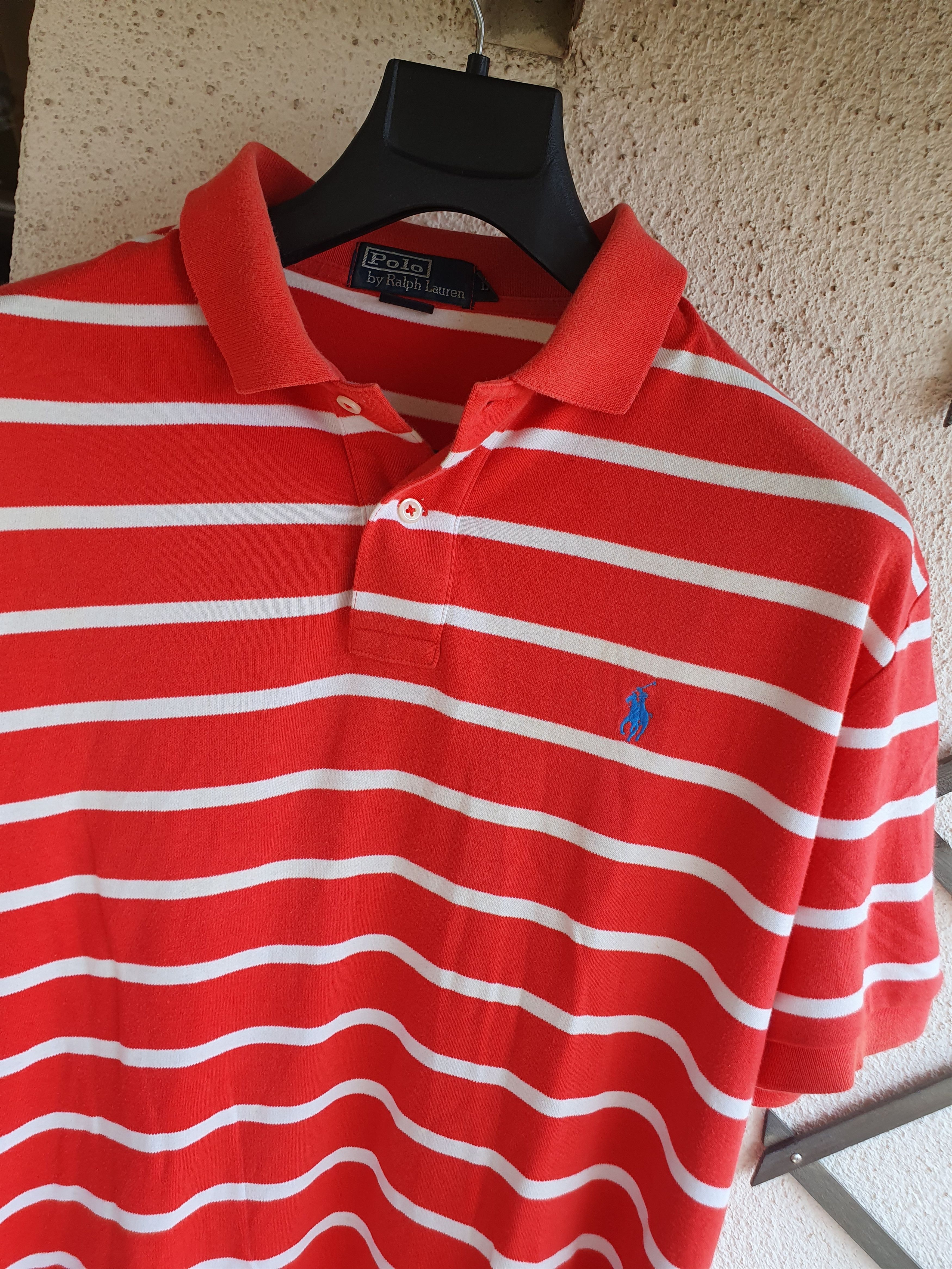 Polo Ralph Lauren × Swagger Polo Ralph Lauren Red White Striped Polo Shirt sz L Size US L / EU 52-54 / 3 - 3 Thumbnail