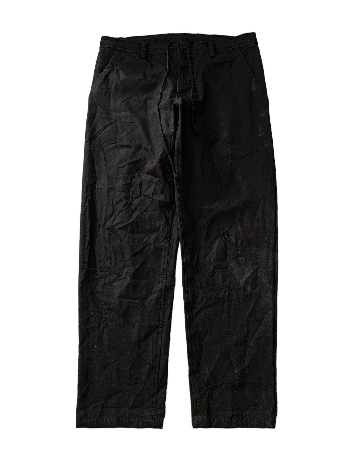 THRASHED YS BLACK COTTON PANT