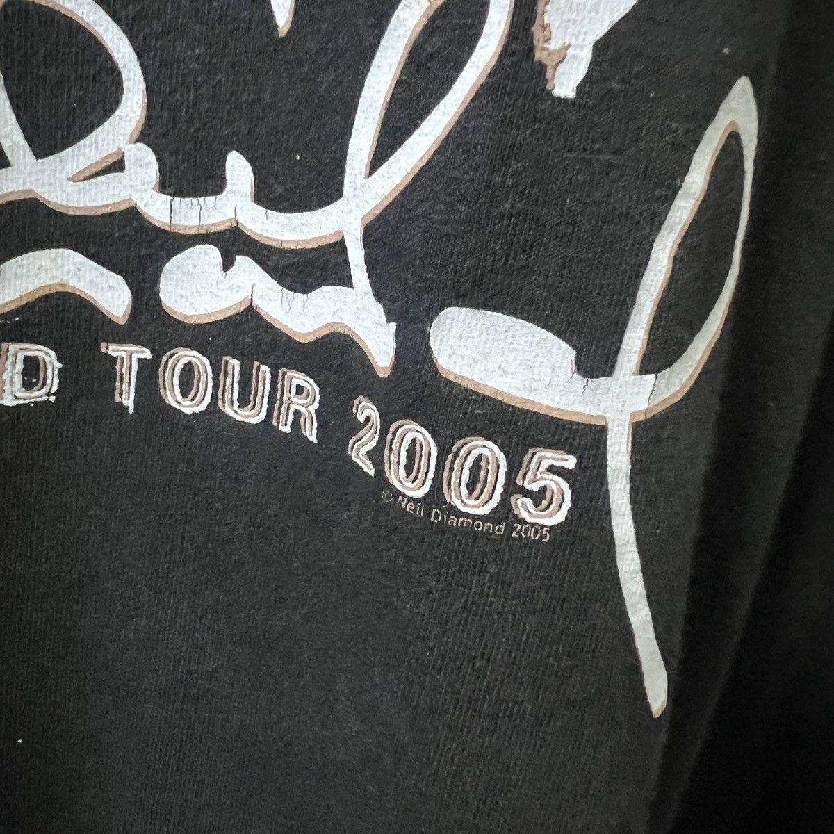 Band Tees × Vintage VTG NEIL DIAMOND WORLD TOUR TEE Size US XXL / EU 58 / 5 - 3 Thumbnail