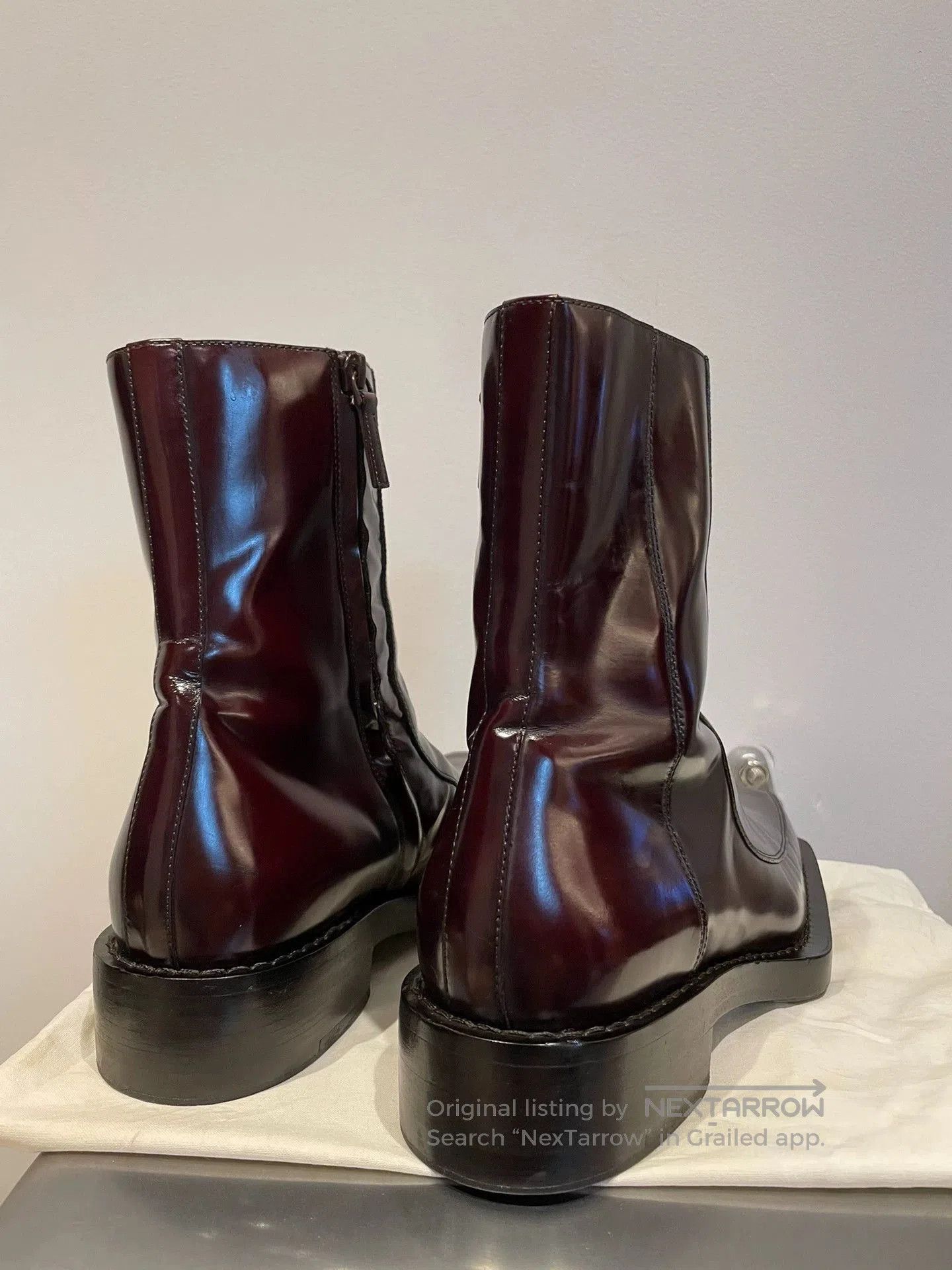 Balenciaga Brown Square Toe Ankle Boots Size 7. Size US 7 / EU 40 - 3 Thumbnail