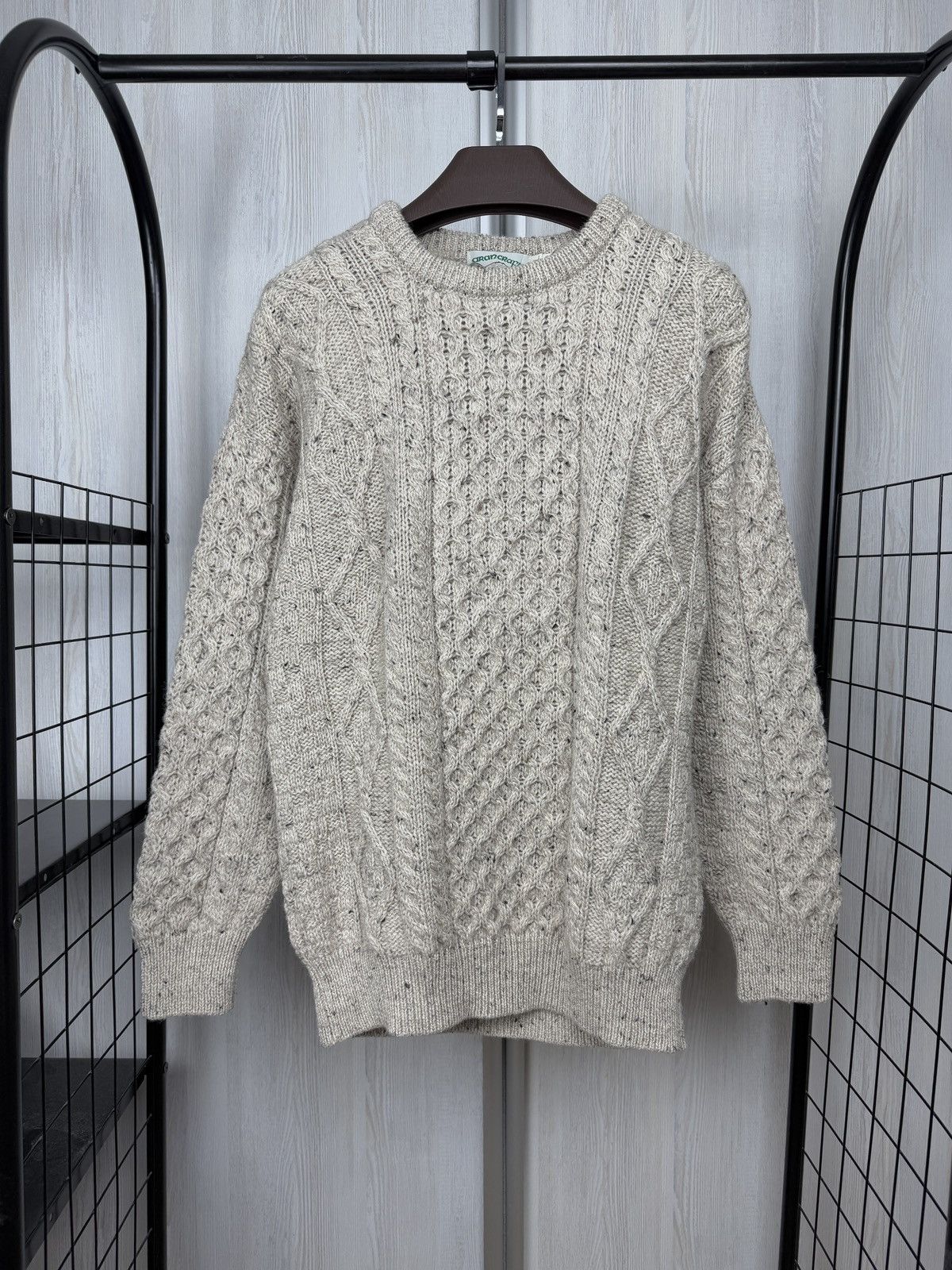 Aran Crafts Aran Crafts Ireland 100% Wool Intricate Cable Knit Sweater Size US XL / EU 56 / 4 - 1 Thumbnail