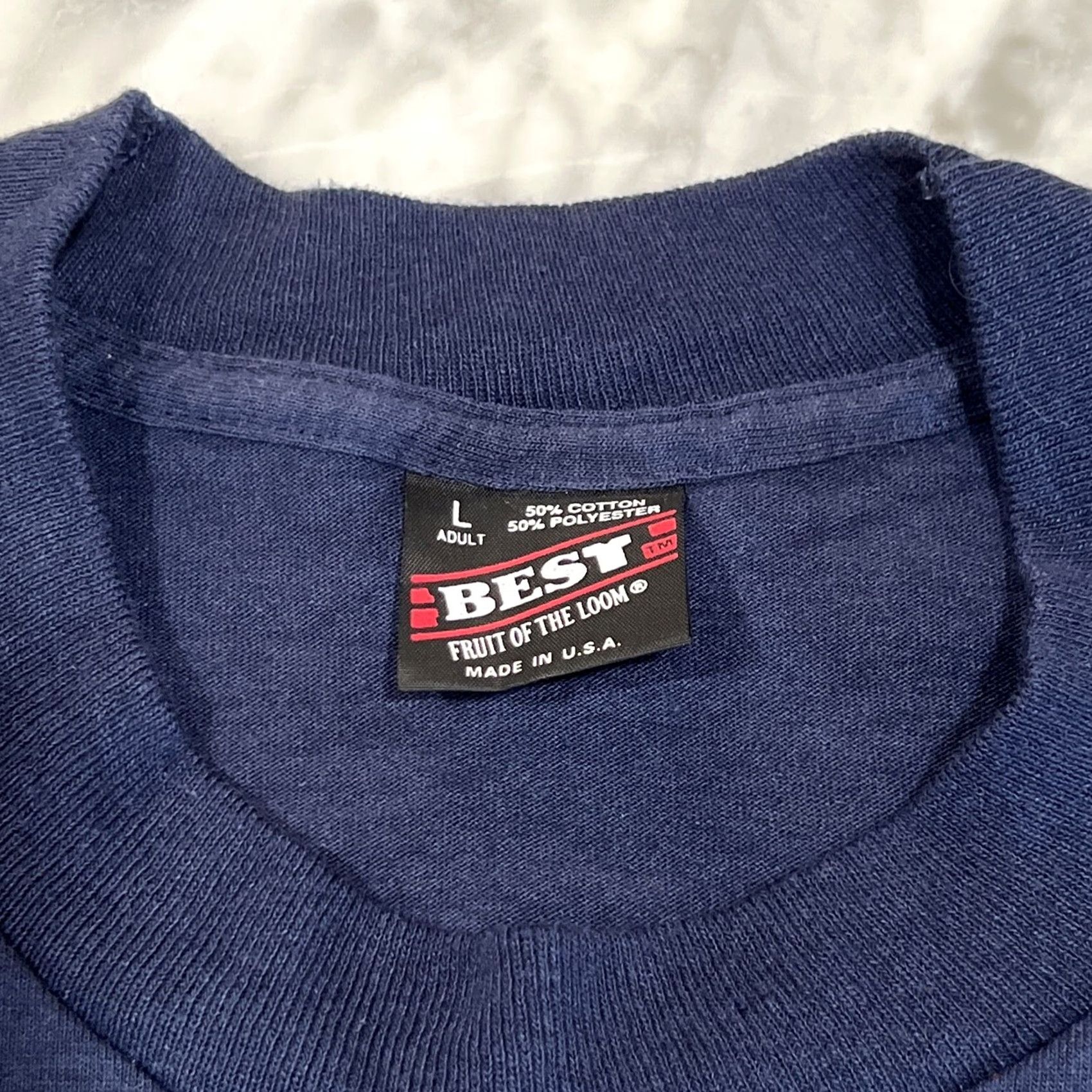 Fruit Of The Loom VINTAGE Navy Seal Full Speed Ahead T Shirt Men Large Sailboat Single Stitch Size US L / EU 52-54 / 3 - 5 Thumbnail