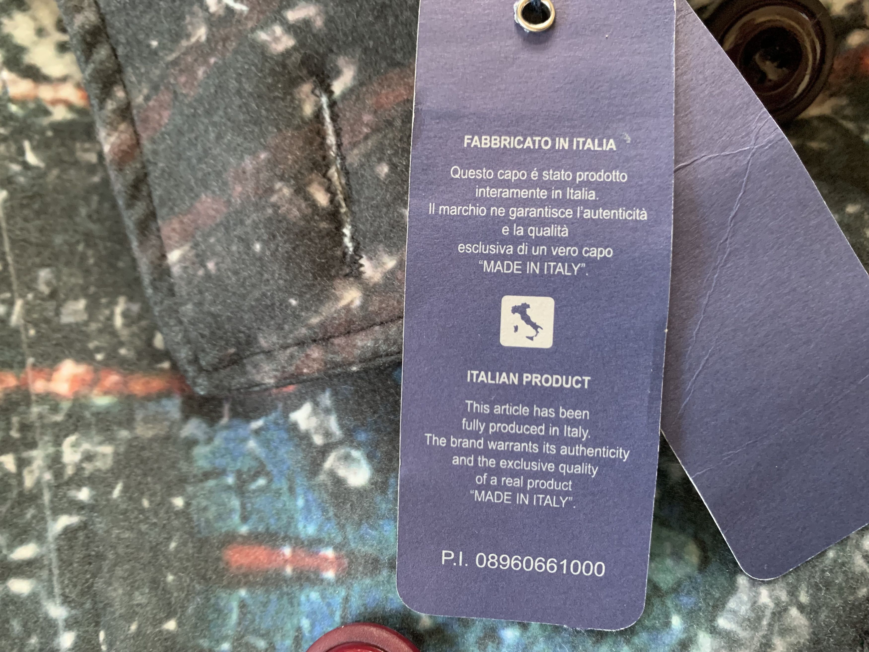 Other Y.Y. Made in Italy Wool Blend Artistic Print Coat Size XL / US 12-14 / IT 48-50 - 9 Thumbnail
