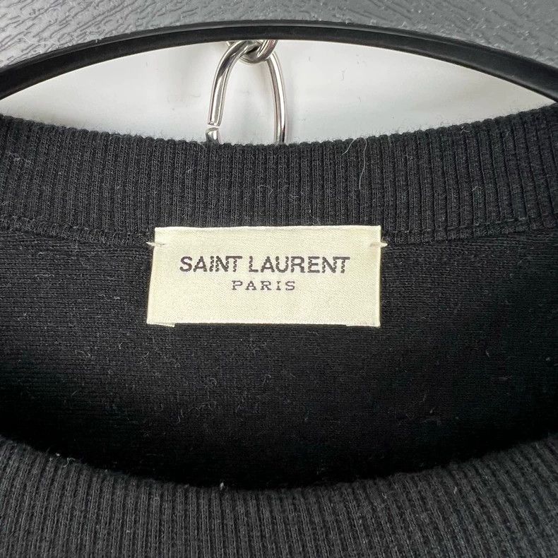 Yves Saint Laurent saint LaurentBlack sparkle embroidered logo flannel sweatsh Size S / US 4 / IT 40 - 4 Thumbnail