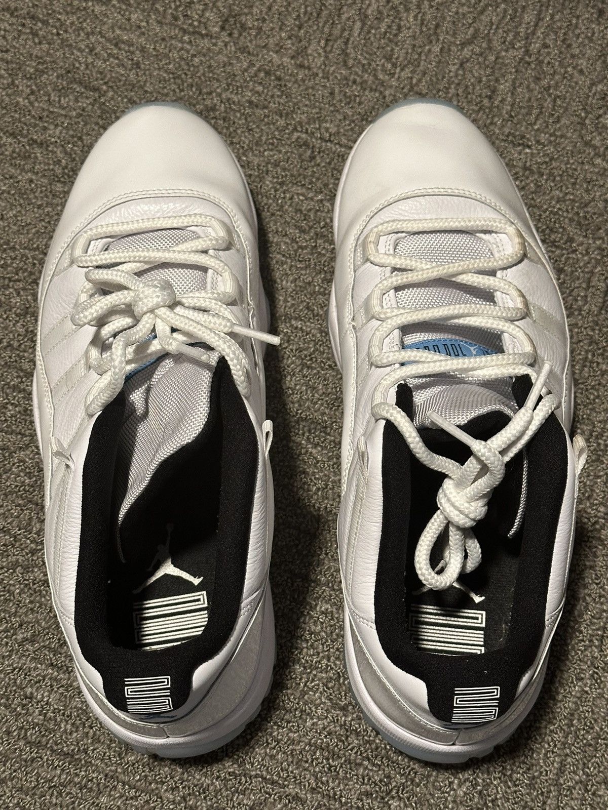 image of Jordan Brand 11 Low Legend Blue Shoes in White, Men's