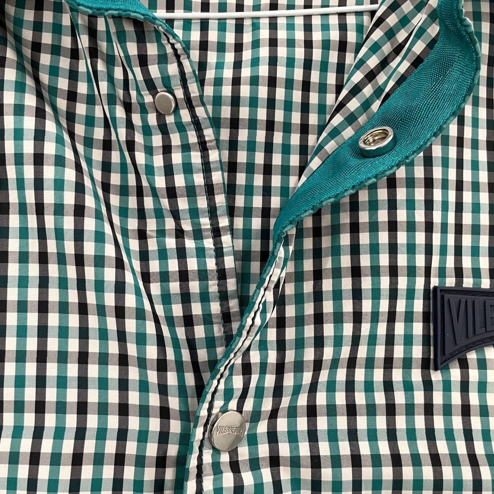 Vilebrequin Vilebrequin Jacket Adult Medium Blue Check Conard Snap Button Pocket Logo Mens M Regular Jacket Size US M / EU 48-50 / 2 - 7 Thumbnail