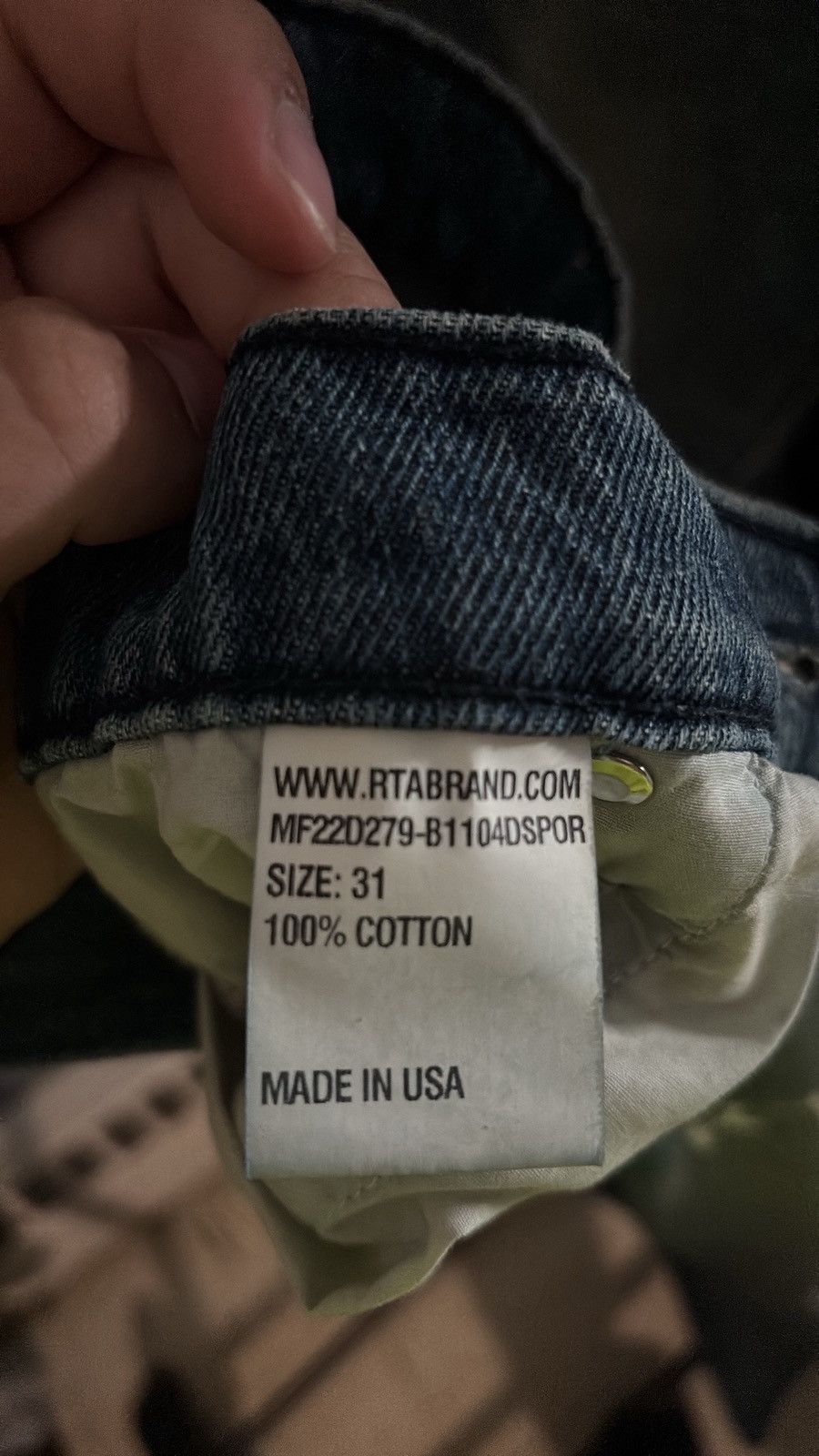 Rta RTA Blue Indigo Jeans Size US 31 - 4 Thumbnail