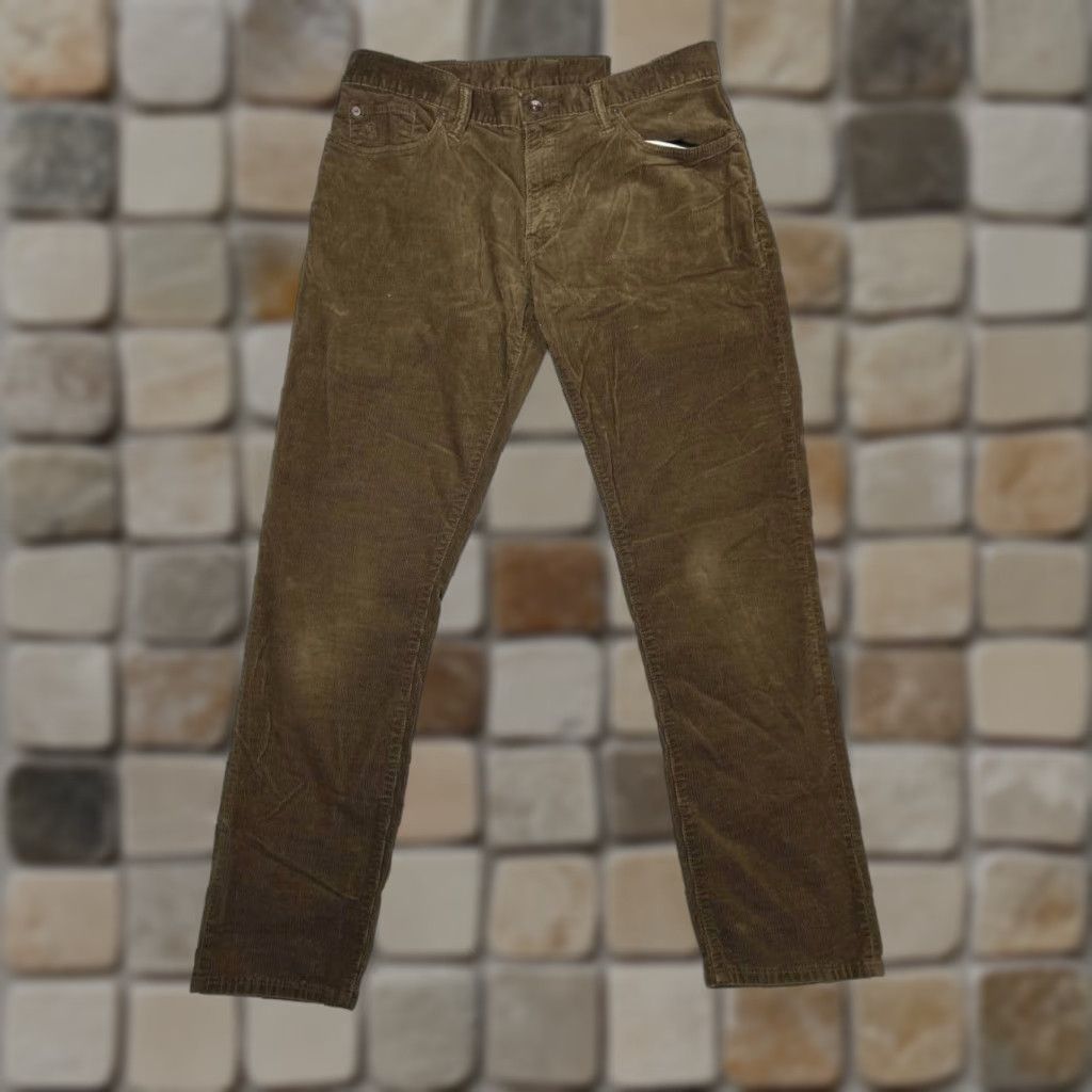 Todd Snyder Todd Snyder New York Corduroy Pants Mens 31 Brown Stretch Mid Rise Straight Leg Size US 31 - 1 Thumbnail