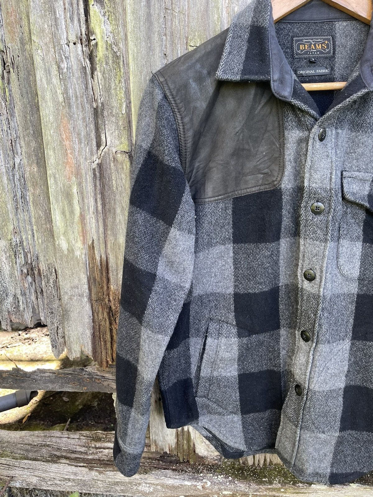 Beams Plus BEAMS Japan Wool Blend Check Shirt Jacket (S) Size US S / EU 44-46 / 1 - 4 Thumbnail
