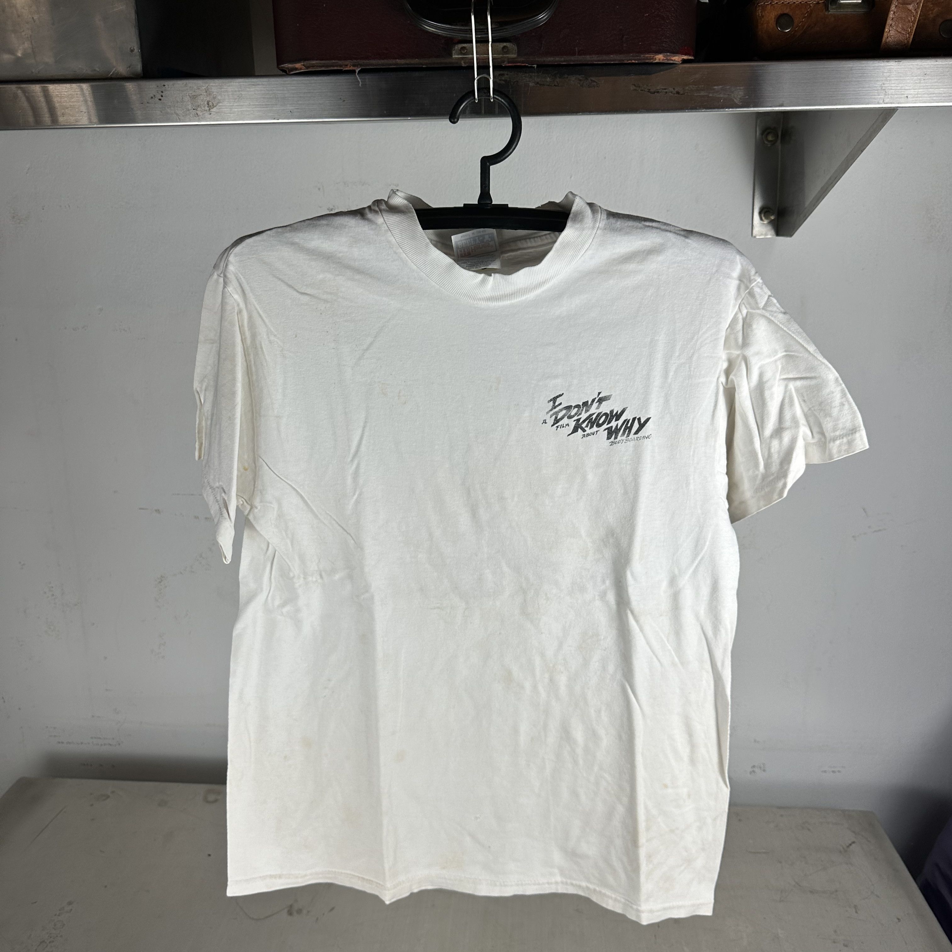 Vintage 90s I Don't Know Why Bodyboarding Film Artwork T-shirt Size US M / EU 48-50 / 2 - 2 Thumbnail