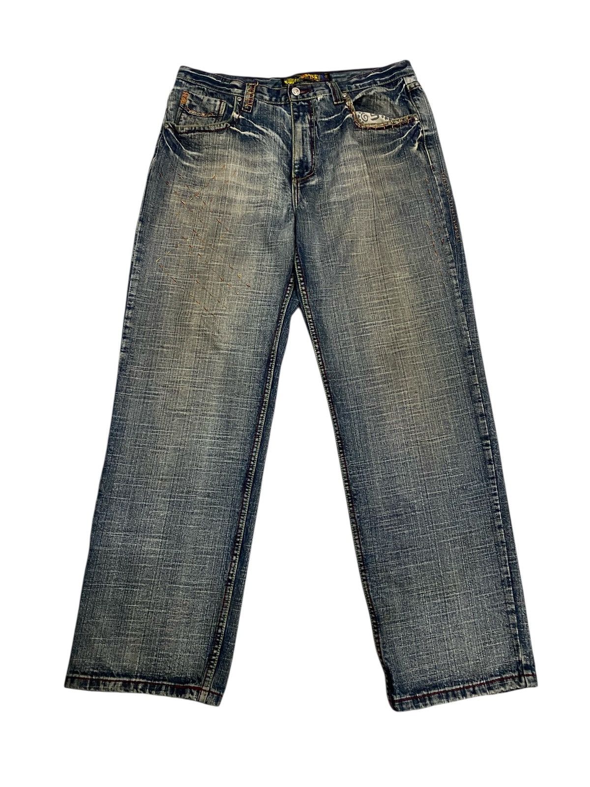 Japanese Brand × Vintage Vintage Miskeen Wideleg Denim Jeans Size US 38 / EU 54 - 2 Thumbnail