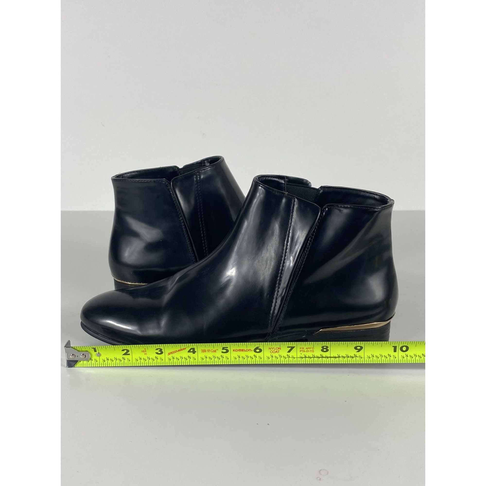 Zara Zara Basic Collection Ankle Boots Booties Black w/ Gold Acce Size US 9 / IT 39 - 1 Thumbnail