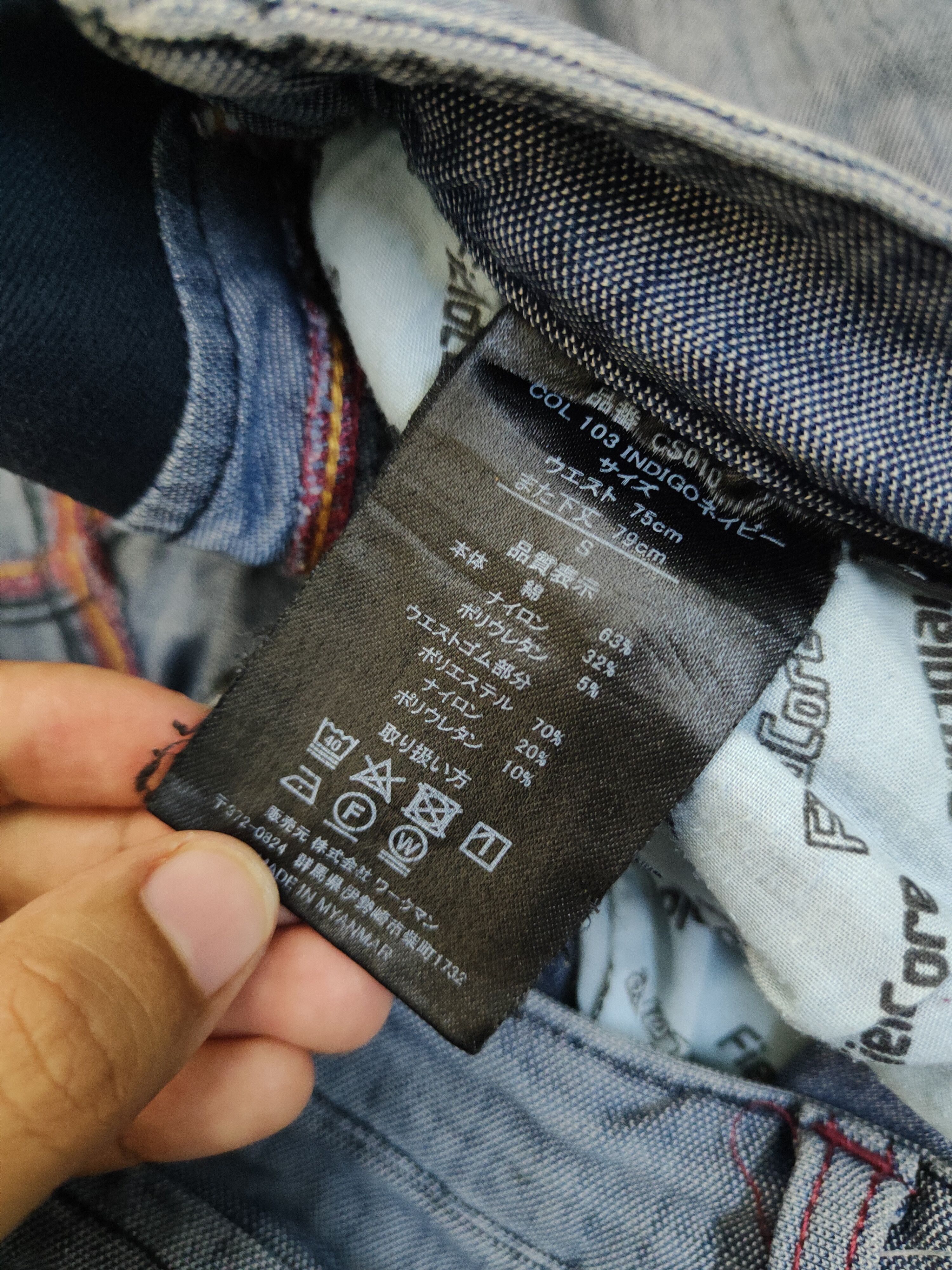 Japanese Brand FieldCore Blue Distressed Ripped Soft Jeans #W2087 Size US 30 / EU 46 - 12 Thumbnail