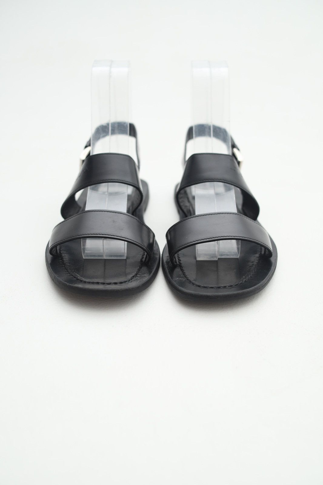 Prada PRADA MILANO Sandals Leather Shoes Straps Logo Black Men’s Size US 9 / EU 42 - 5 Thumbnail
