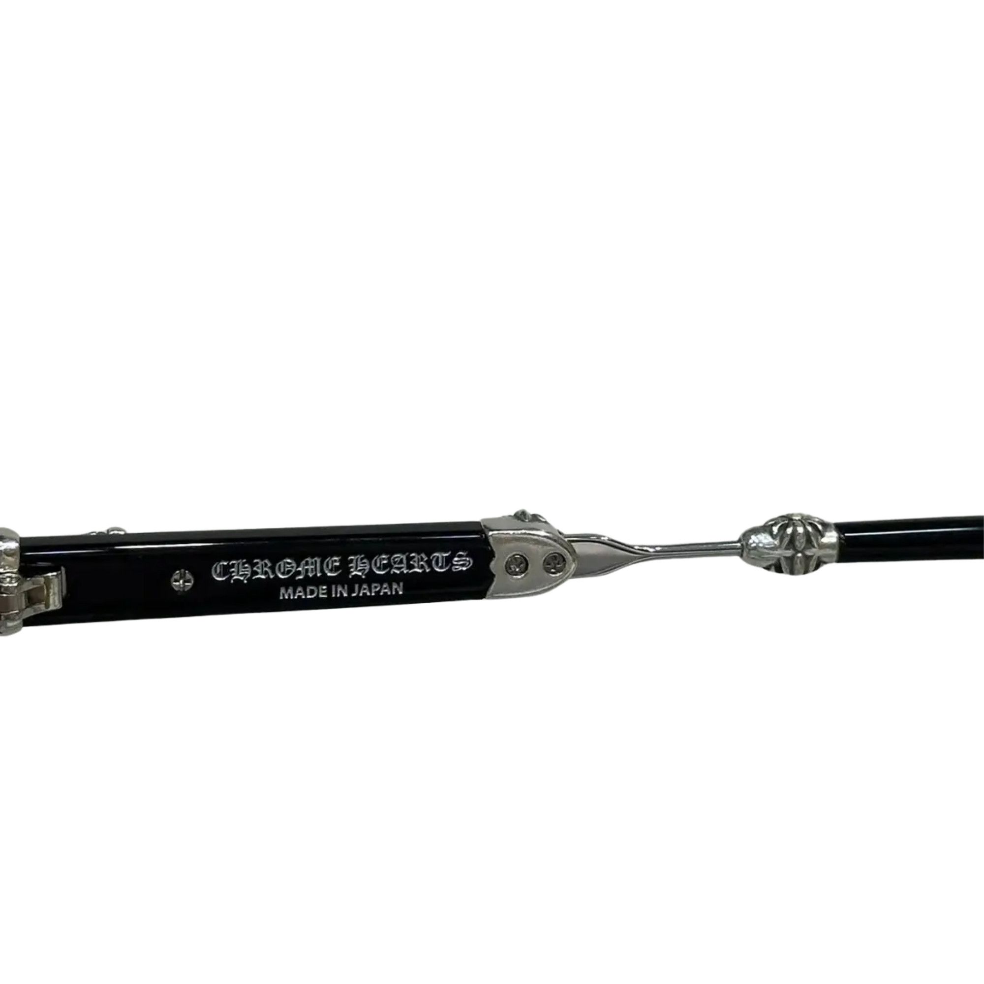 Chrome Hearts CHROME HEARTS EVAGILIST BLACK SHINY SILVER GLASSES Size ONE SIZE - 4 Thumbnail