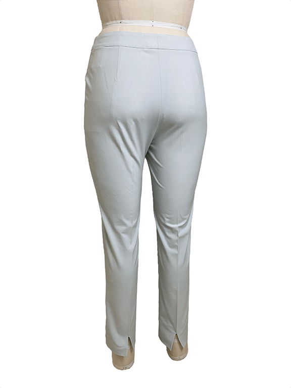 Piazza Sempione Stone tapered cigarette pant with waistband Size 30" / US 8 / IT 44 - 2 Thumbnail