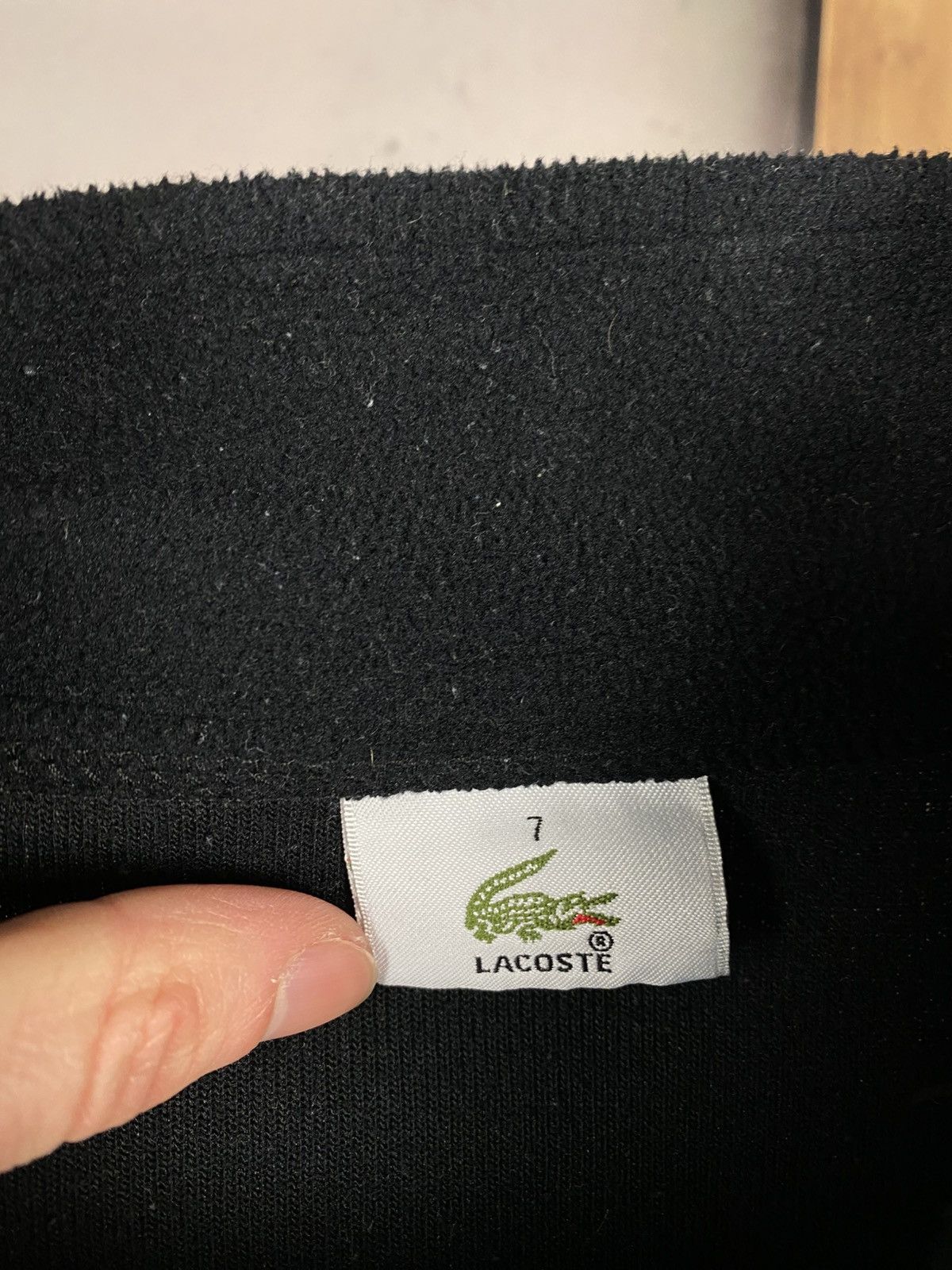 Lacoste 🐊Vintage 90s Fleece Sweatshirt Zip-Up Lacoste Big Logo🐊 Size US XL / EU 56 / 4 - 15 Thumbnail