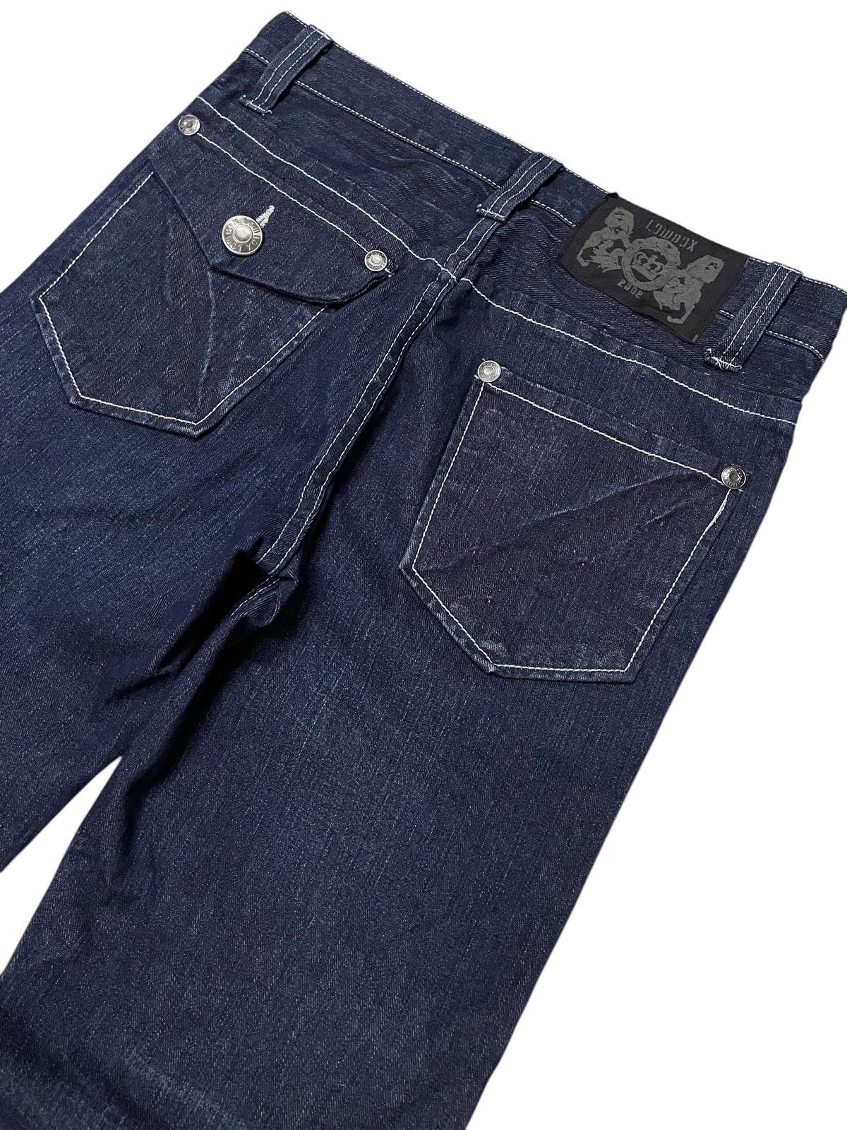GOSTAR DE FUGA × LOWBOX Lowbox Japan Indigo Wash Contrast Stitched Straight Jeans Size US 31 - 13 Thumbnail