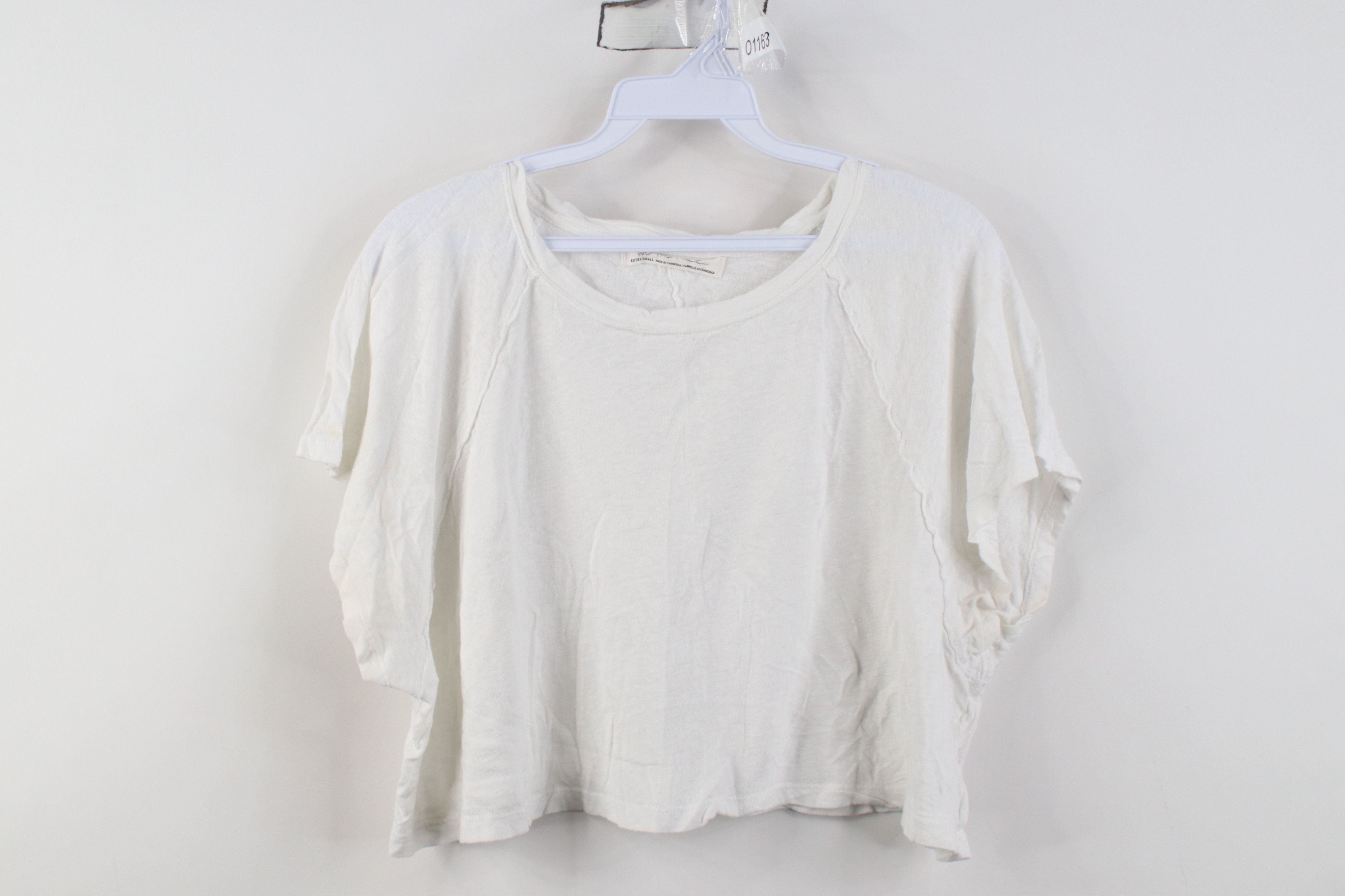 Free People Free People Sheer Babydoll Linen Blend Boxy Fit T-Shirt Size XS / US 0-2 / IT 36-38 - 1 Thumbnail
