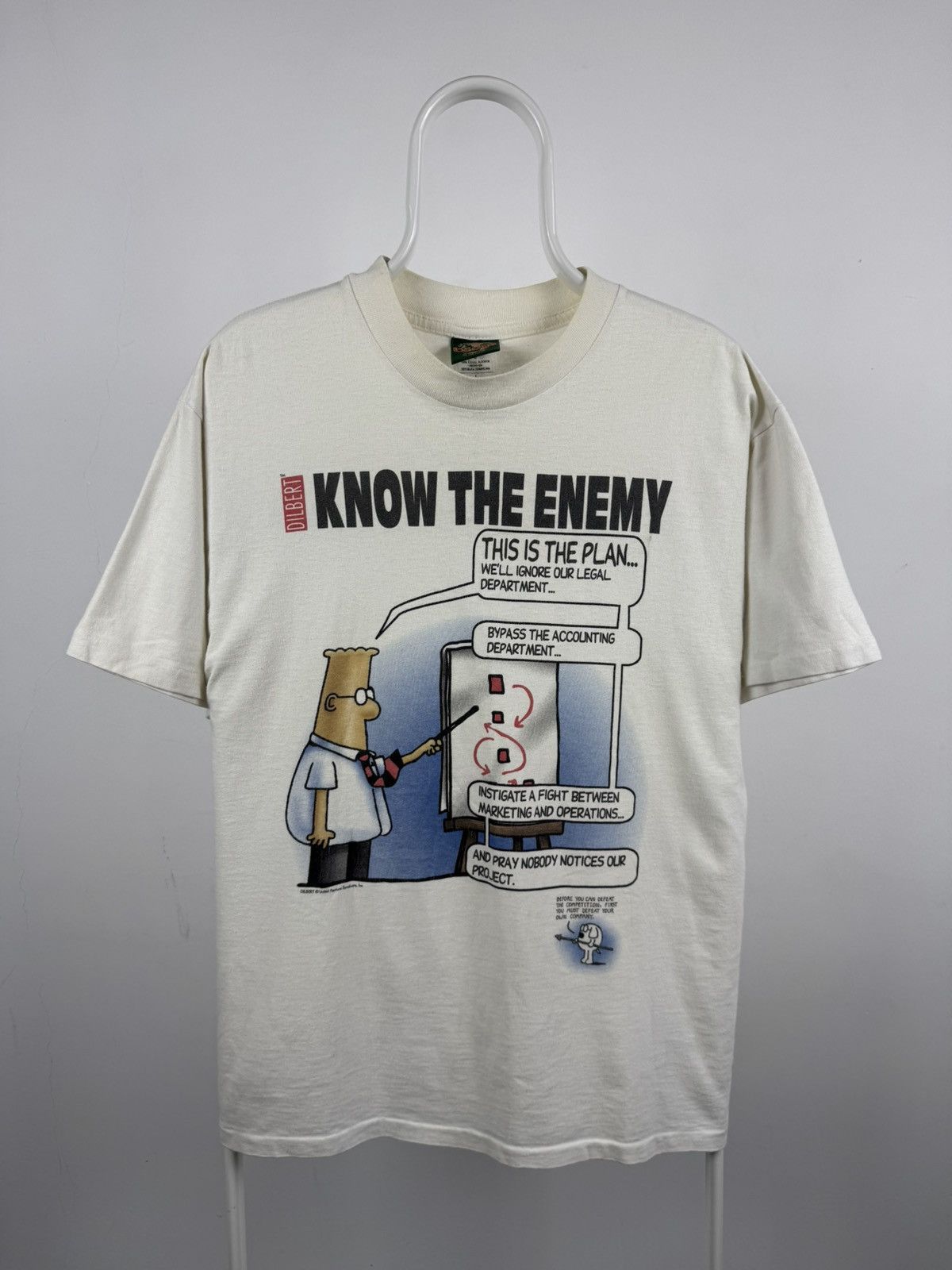 Vintage Vintage Dilvert Single Stitch Know The Enemy Big Logo Tee Size US L / EU 52-54 / 3 - 1 Thumbnail