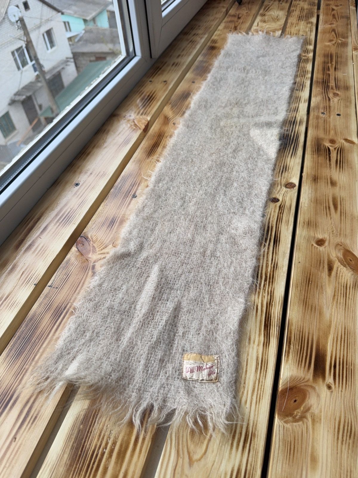 Japanese Brand Retro 80s Rare Vintage All Mohair Plus Scotland Fuzzy Scarf Size ONE SIZE - 1 Thumbnail