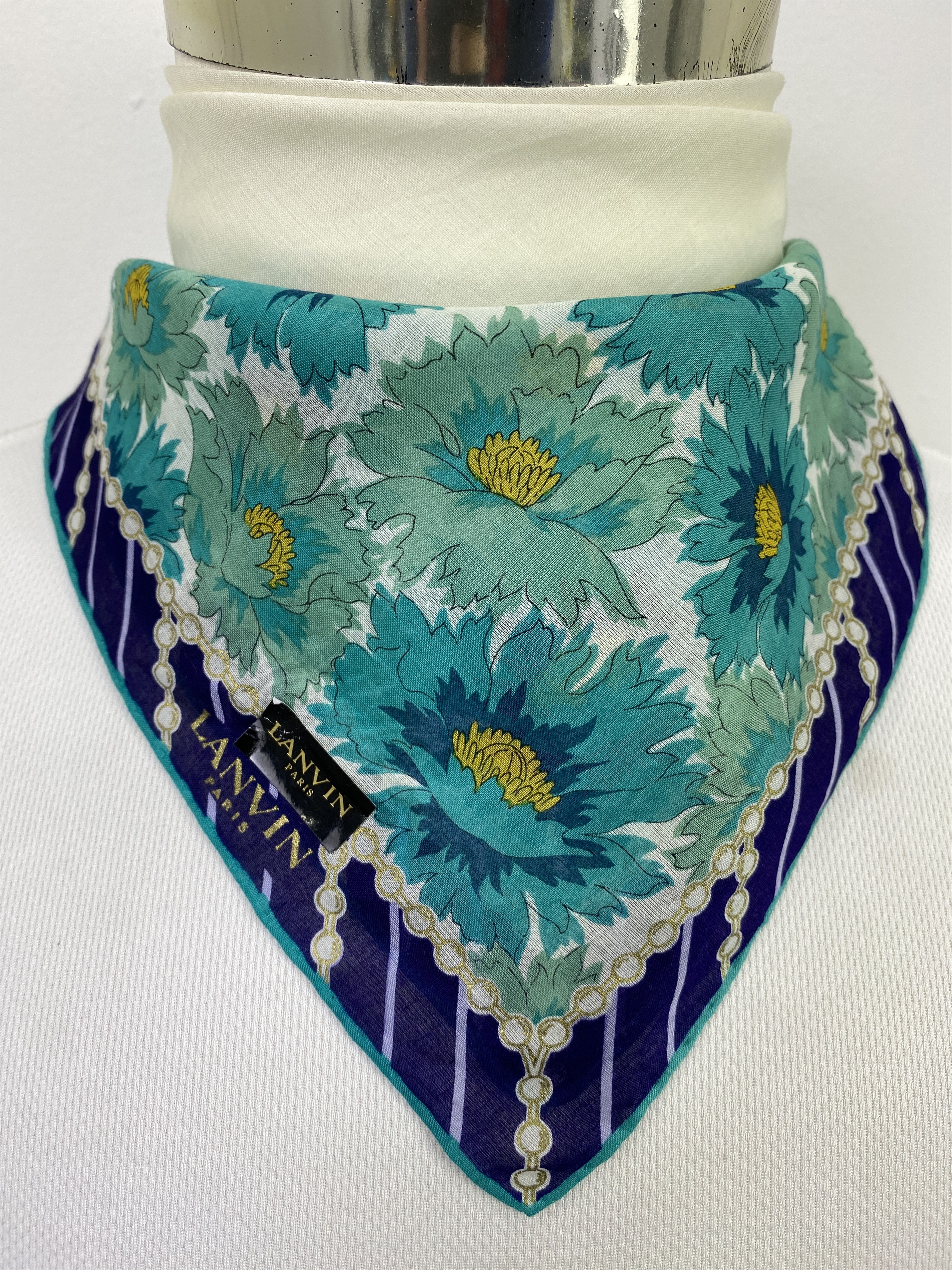 Lanvin Vintage Lanvin Handkerchief / Neckerchief KT0152 Size ONE SIZE - 2 Thumbnail