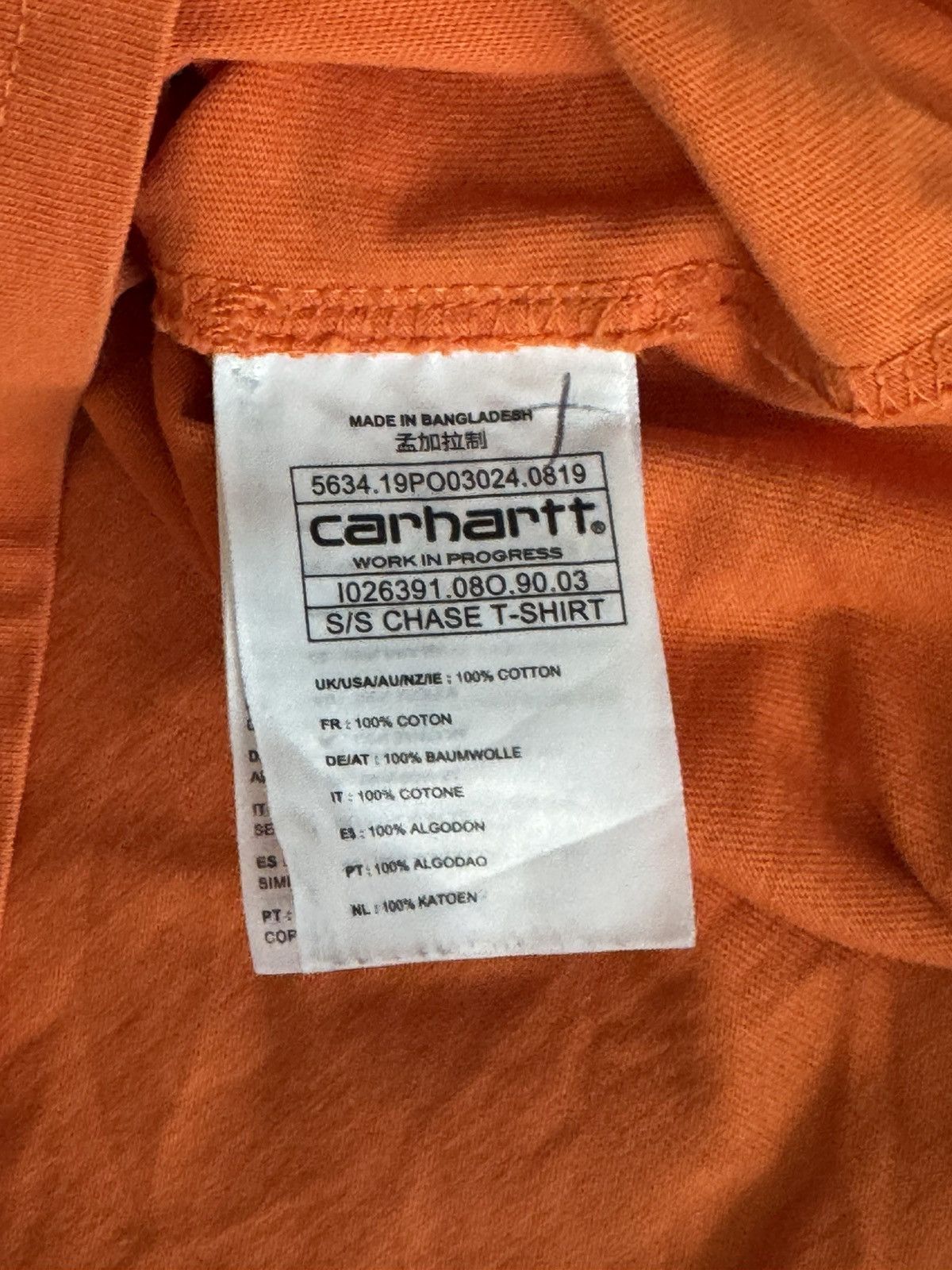 Carhartt Carhartt WIP S/S Chase T-Shirt Size M Size US M / EU 48-50 / 2 - 4 Thumbnail