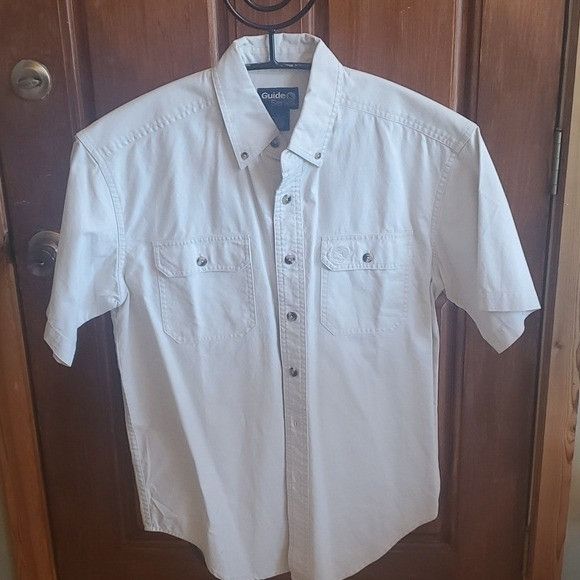 Guide Series Cabela's Guide Series Cream Short Sleeve Casual Button Down Size US S / EU 44-46 / 1 - 2 Thumbnail