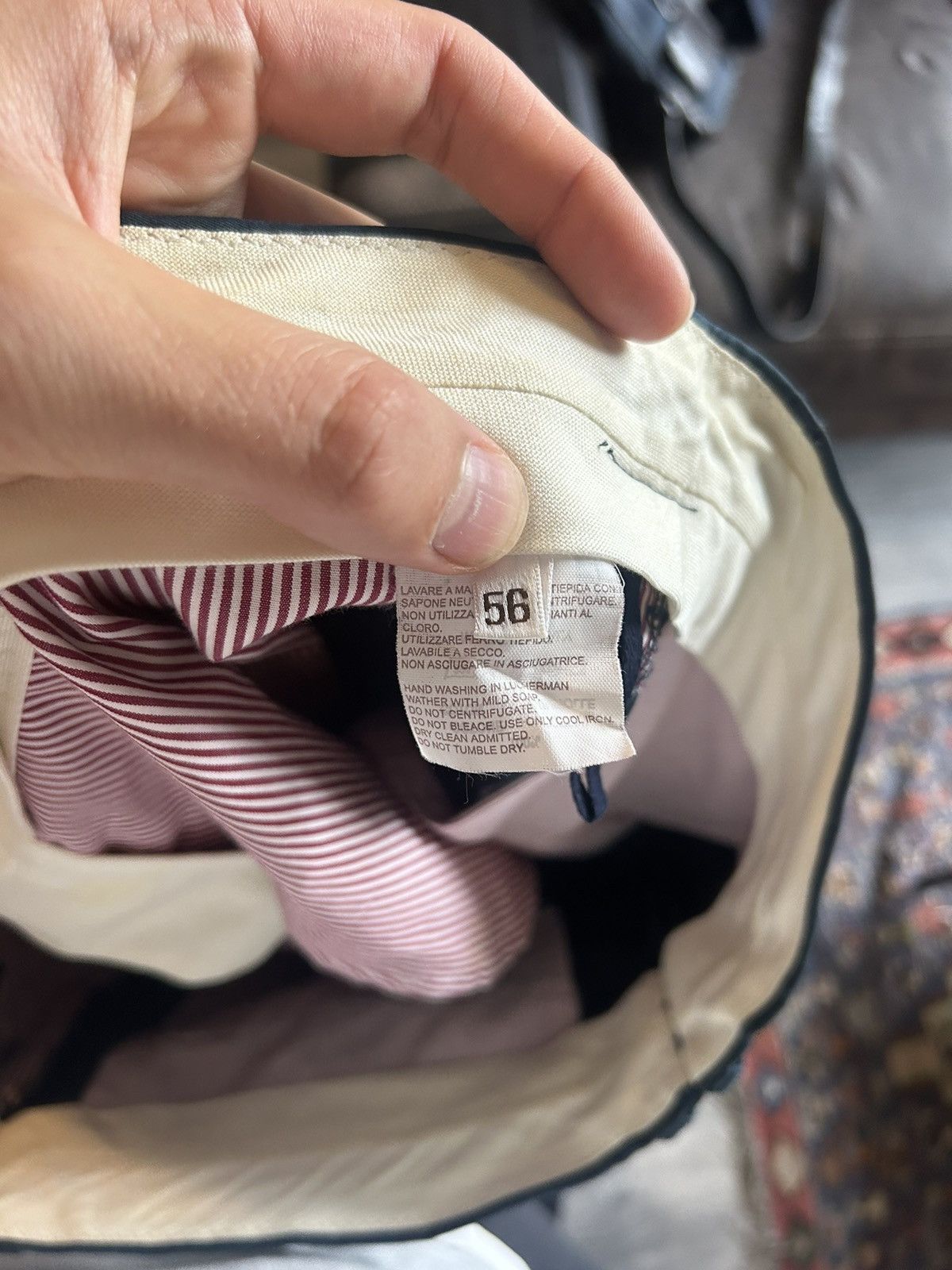 Brunello Cucinelli Navy Cotton Tailored Trousers Size US 40 / EU 56 - 14 Thumbnail