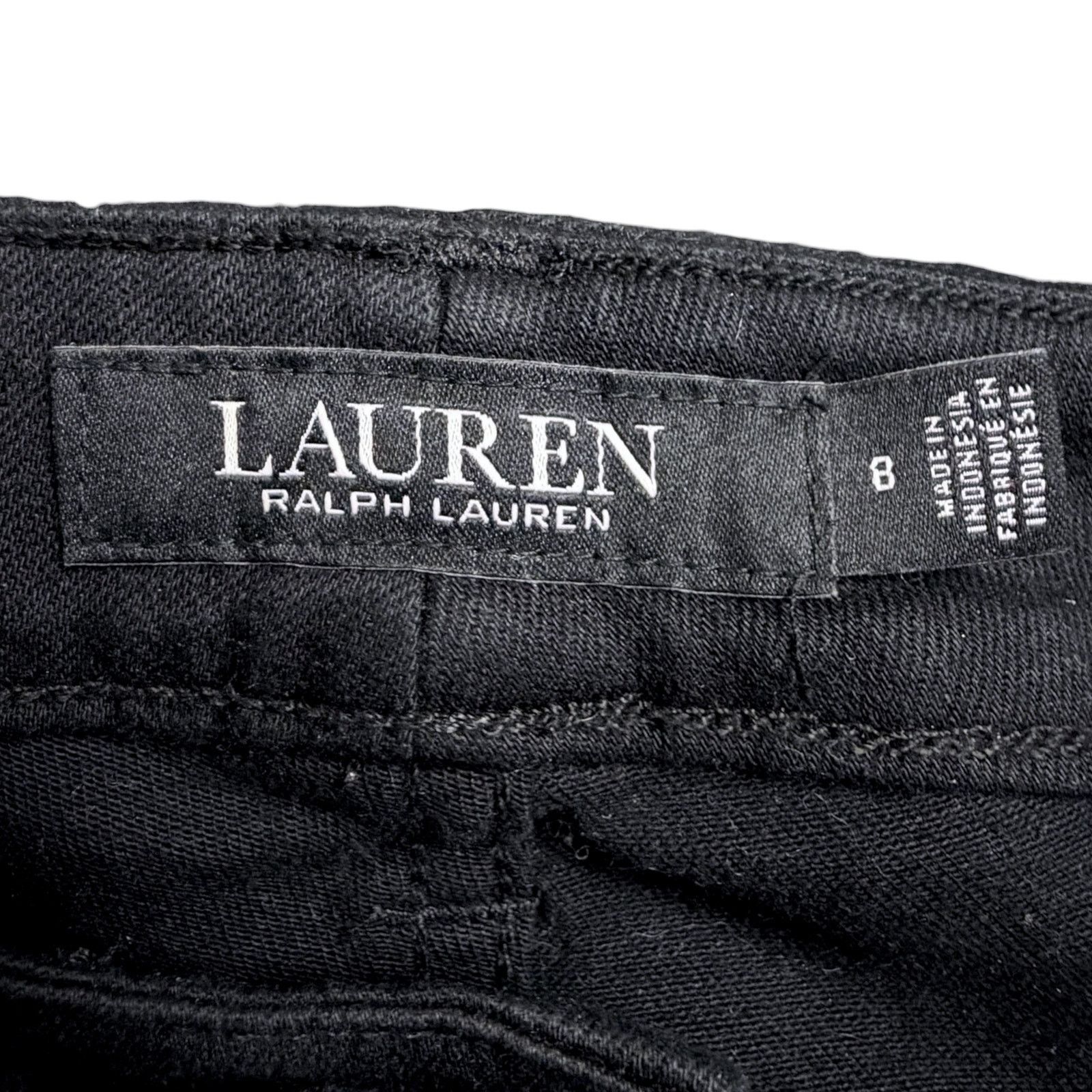 Lauren Ralph Lauren Lauren Ralph Lauren Womens 8 Black Straight High Rise Jeans Size 30" / US 8 / IT 44 - 3 Thumbnail