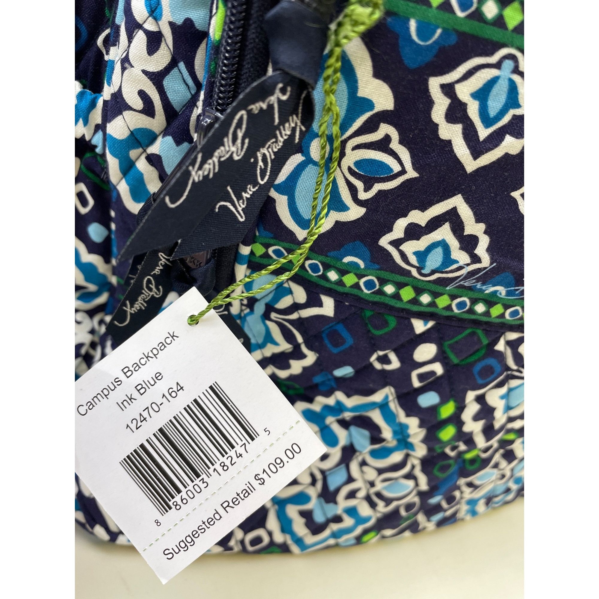 Vera Bradley Vera Bradley Ink Blue Women's Floral Campus Backpack SKU 609 Size ONE SIZE - 3 Thumbnail